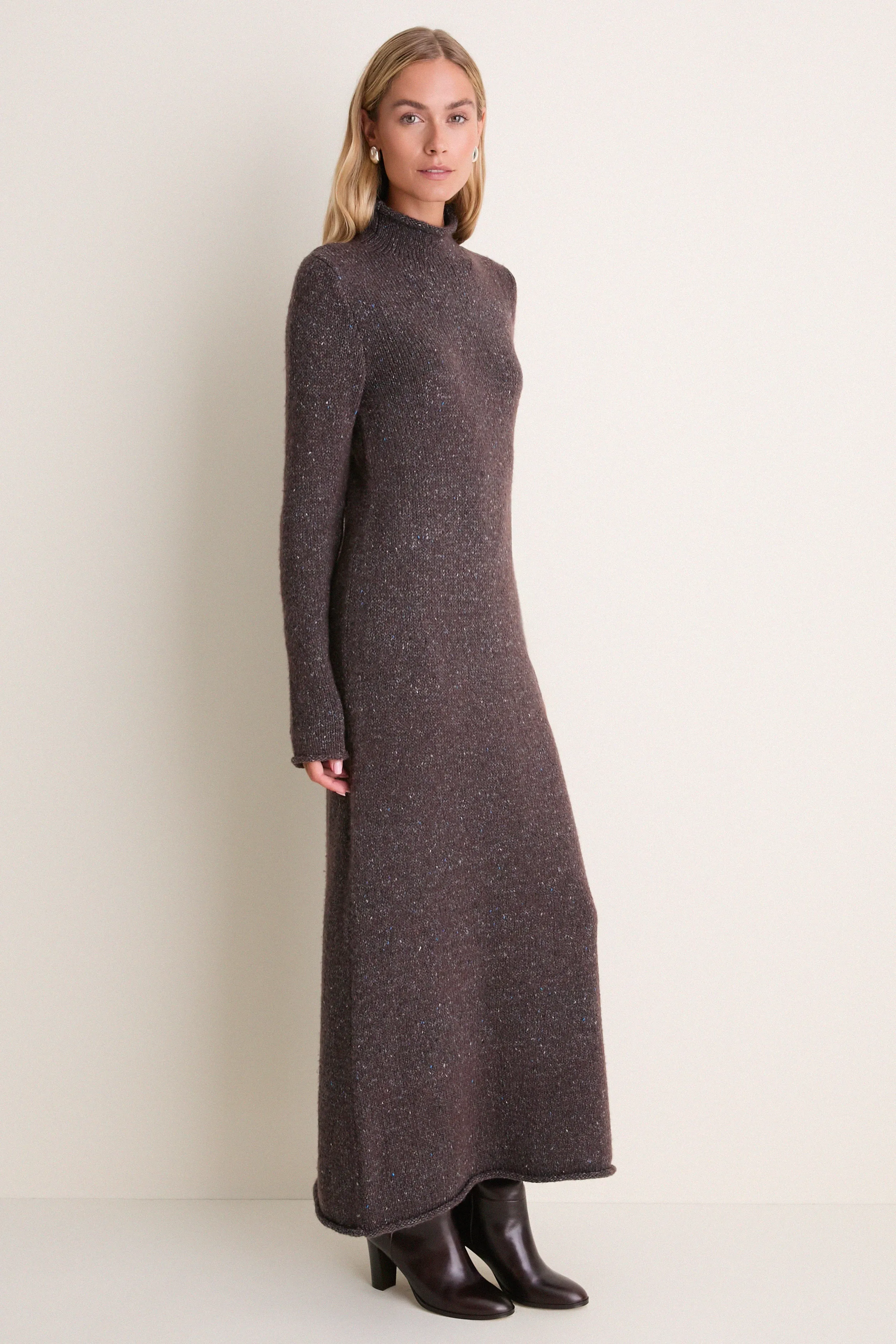 Brown Speckled Merino Blend Burton Sweater Dress sold by Tuckernuck product image thumbnail 2