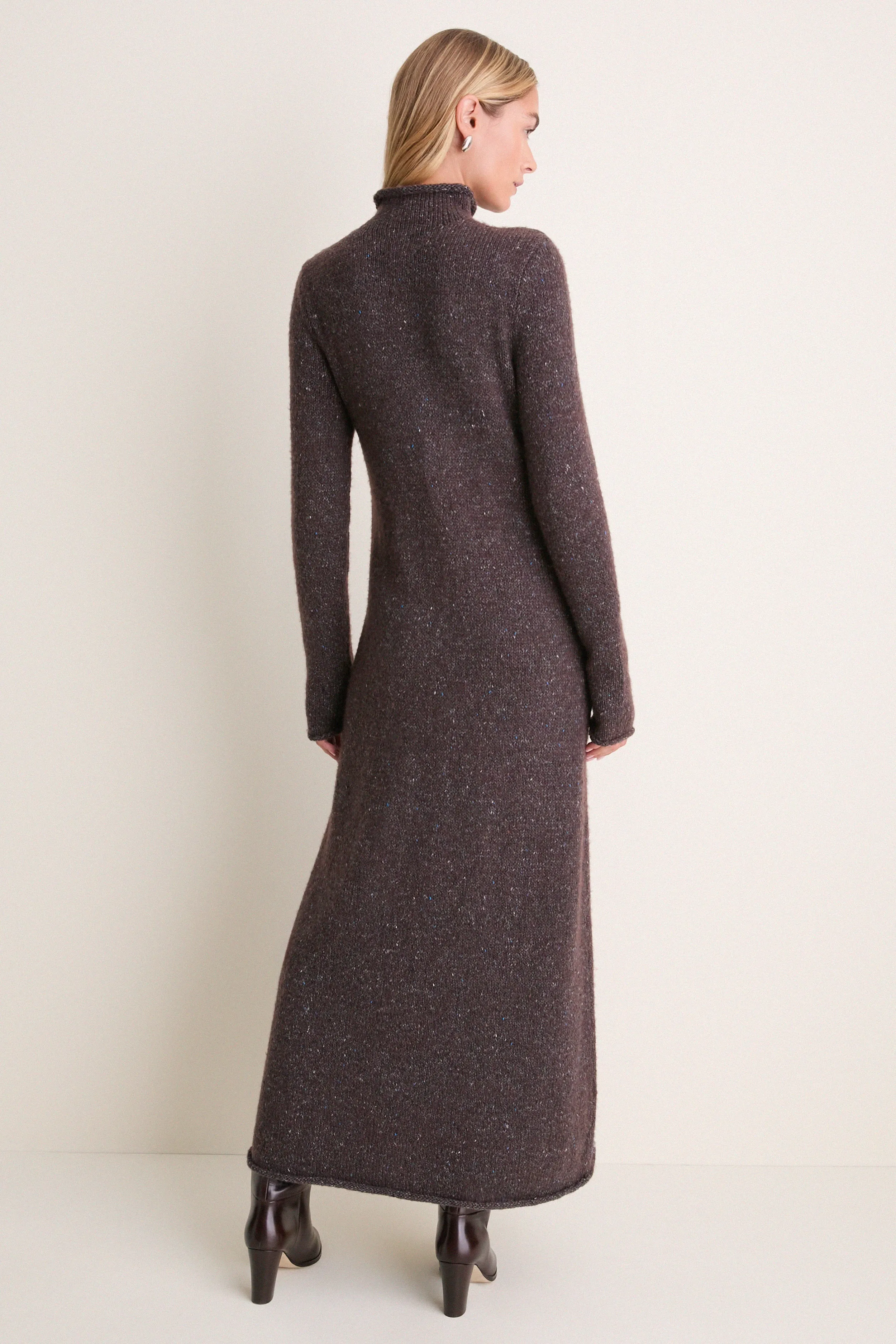 Brown Speckled Merino Blend Burton Sweater Dress sold by Tuckernuck product image thumbnail 3