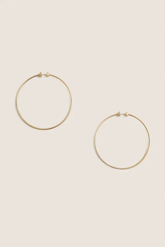 High Polish Gold Large Icon Hoops made by JENNY BIRD