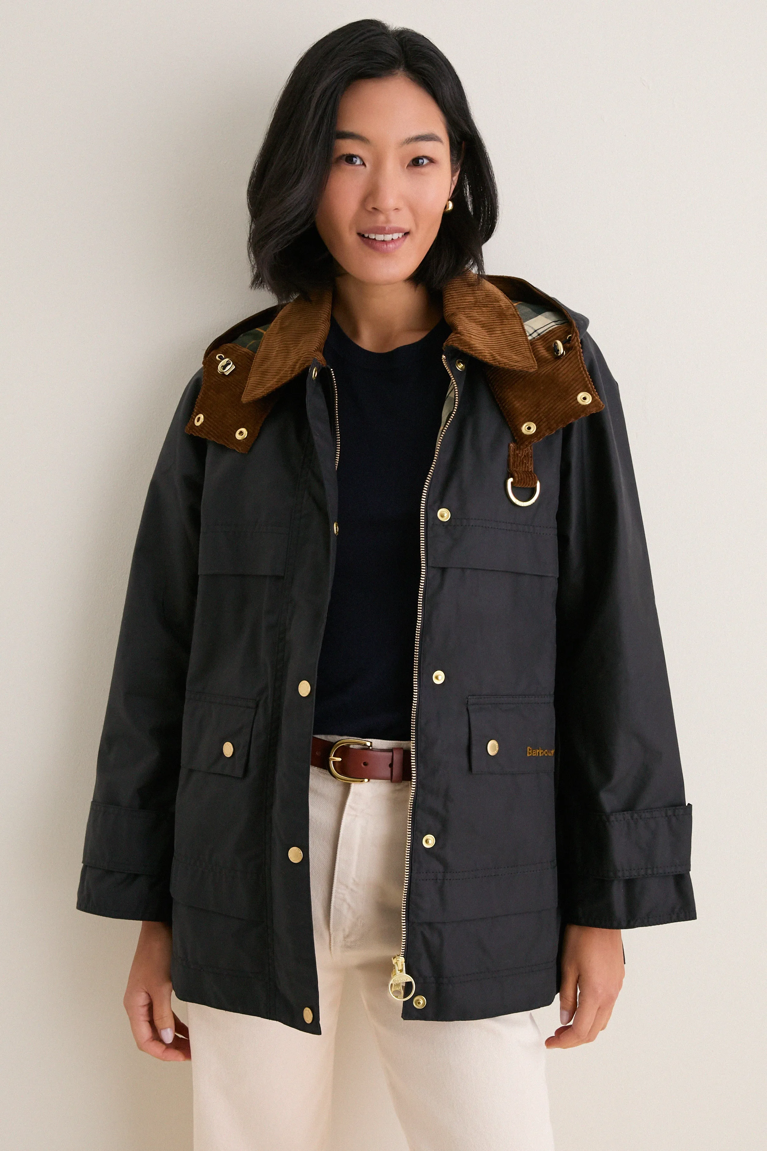 Exclusive Navy and Ancient Wrenwood Wax Jacket sold by Tuckernuck