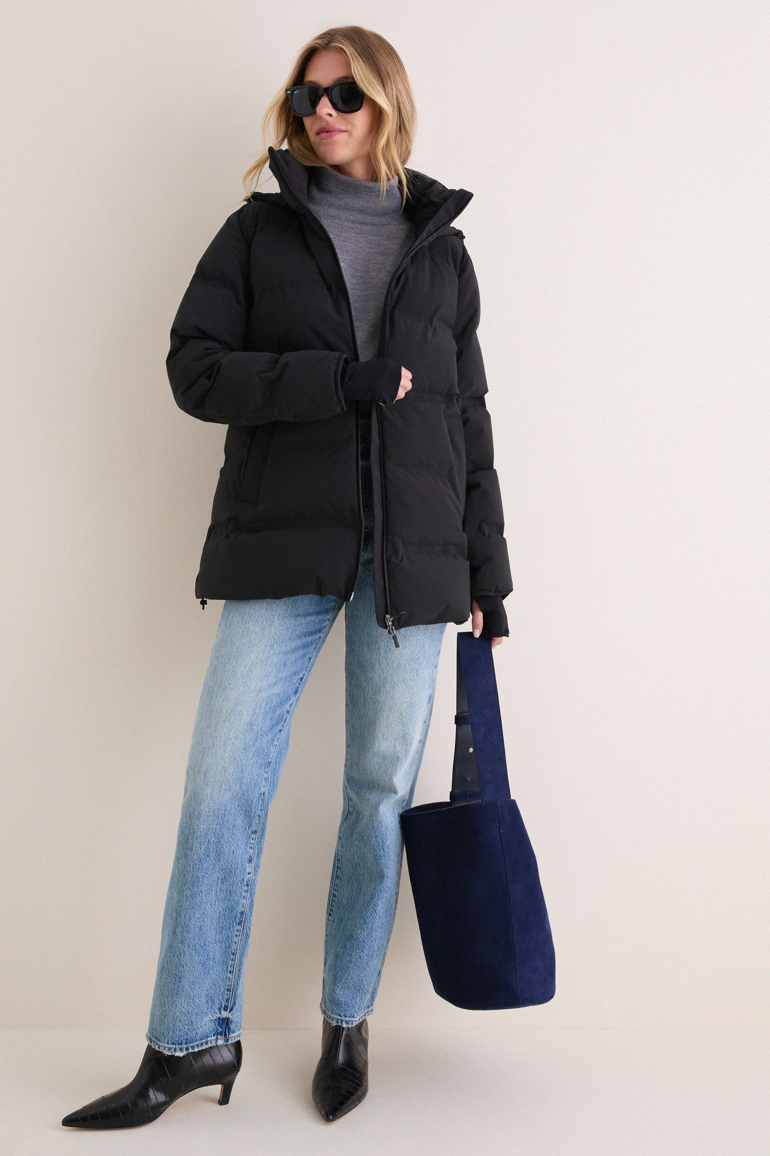 Black New Impact Quilted Waterproof Jacket sold by Tuckernuck product image thumbnail 2