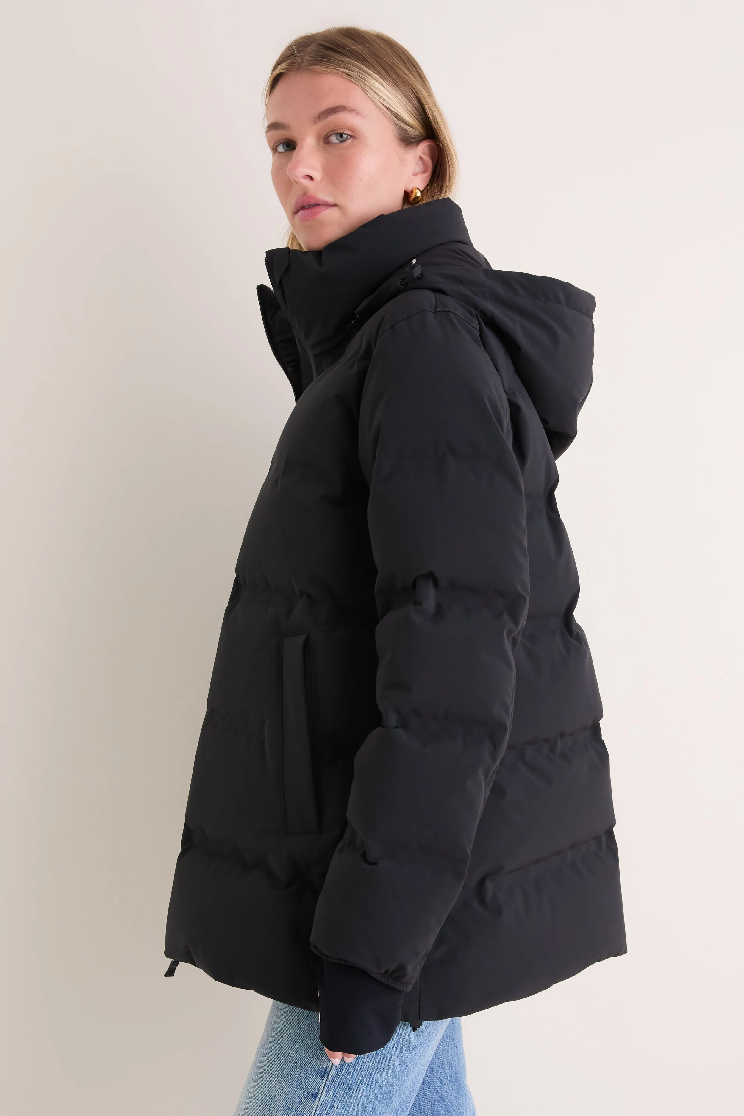Black New Impact Quilted Waterproof Jacket sold by Tuckernuck product image thumbnail 3