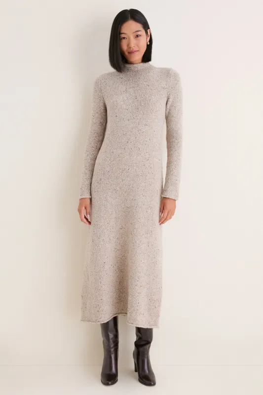 Oat Merino Blend Burton Sweater Dress made by Tuckernuck