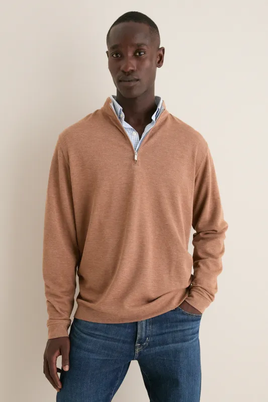 Dark Amber Crown Comfort Pullover made by Peter Millar