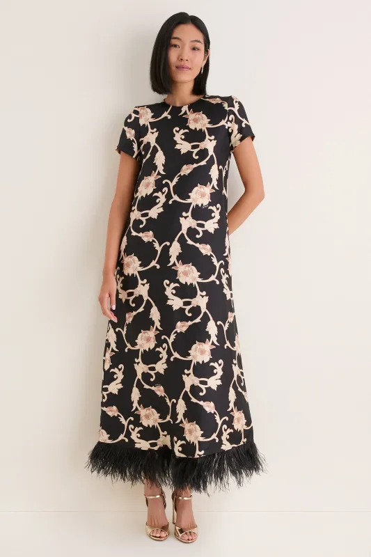 Buttercup Swing Dress with Feathers made by LA DoubleJ