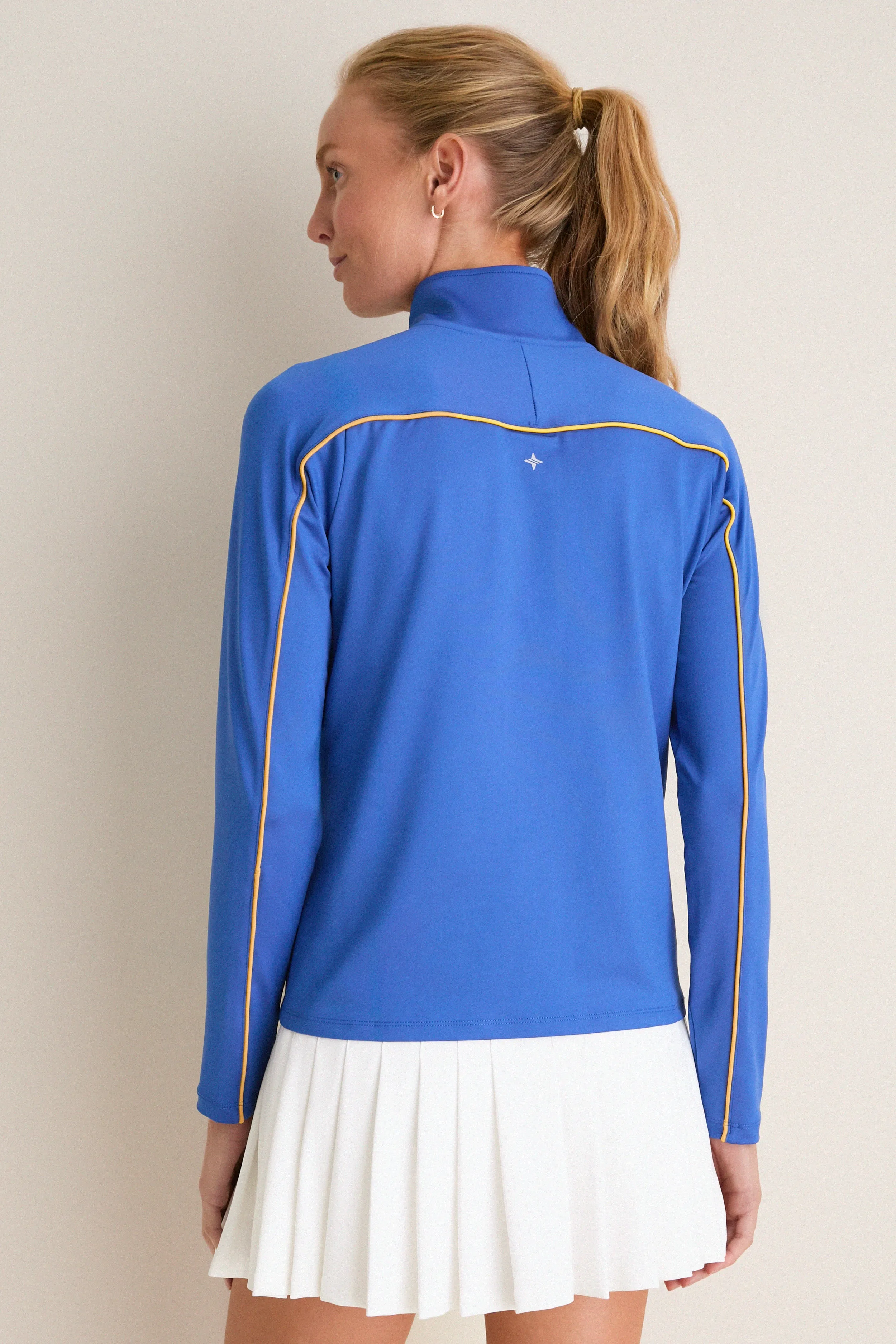 Cobalt Blue Jersey Carver Quarter Zip Tee sold by Tuckernuck product image thumbnail 5