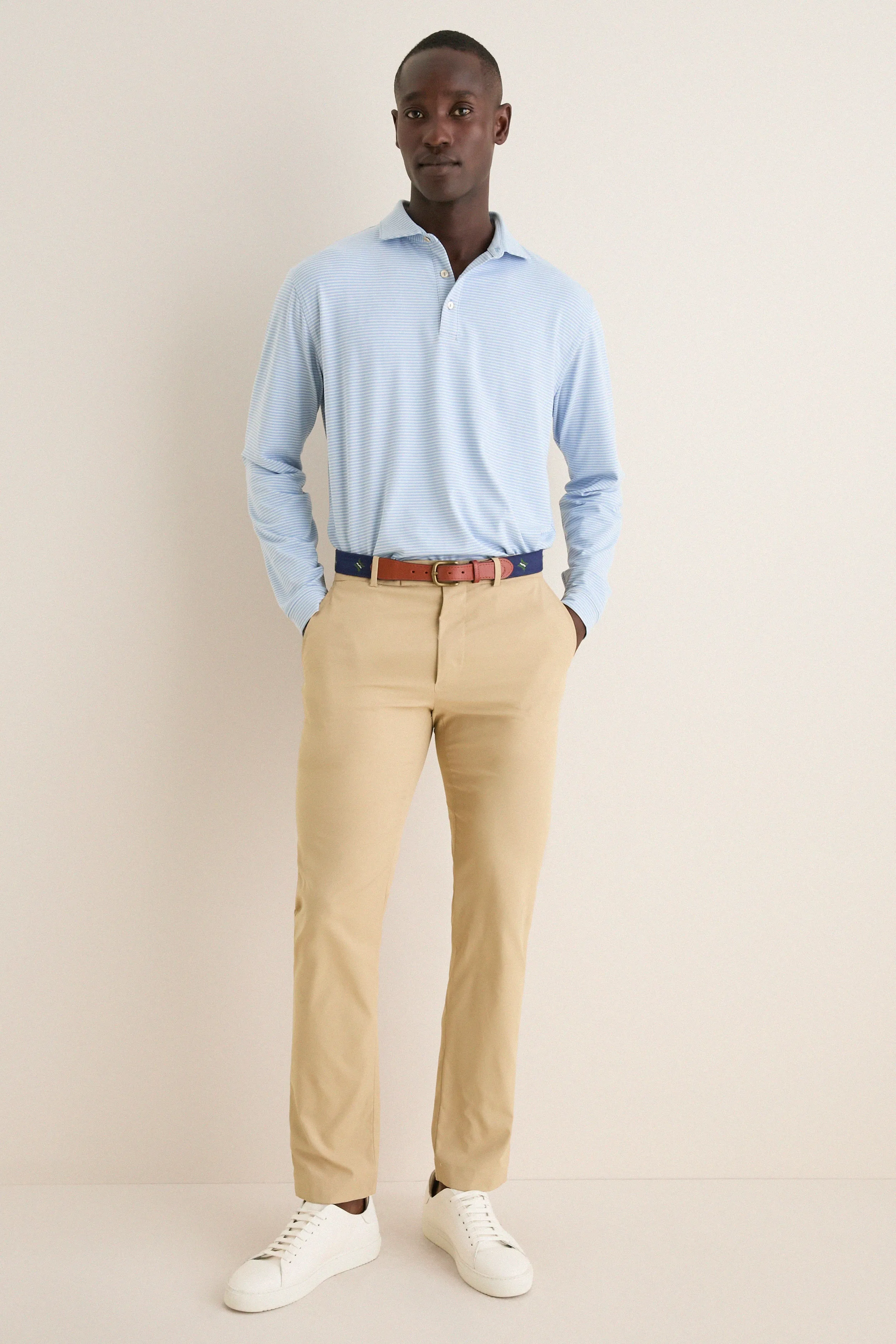 Lakeside Lyons Stripe Performance Long Sleeve Polo sold by Tuckernuck product image thumbnail 2