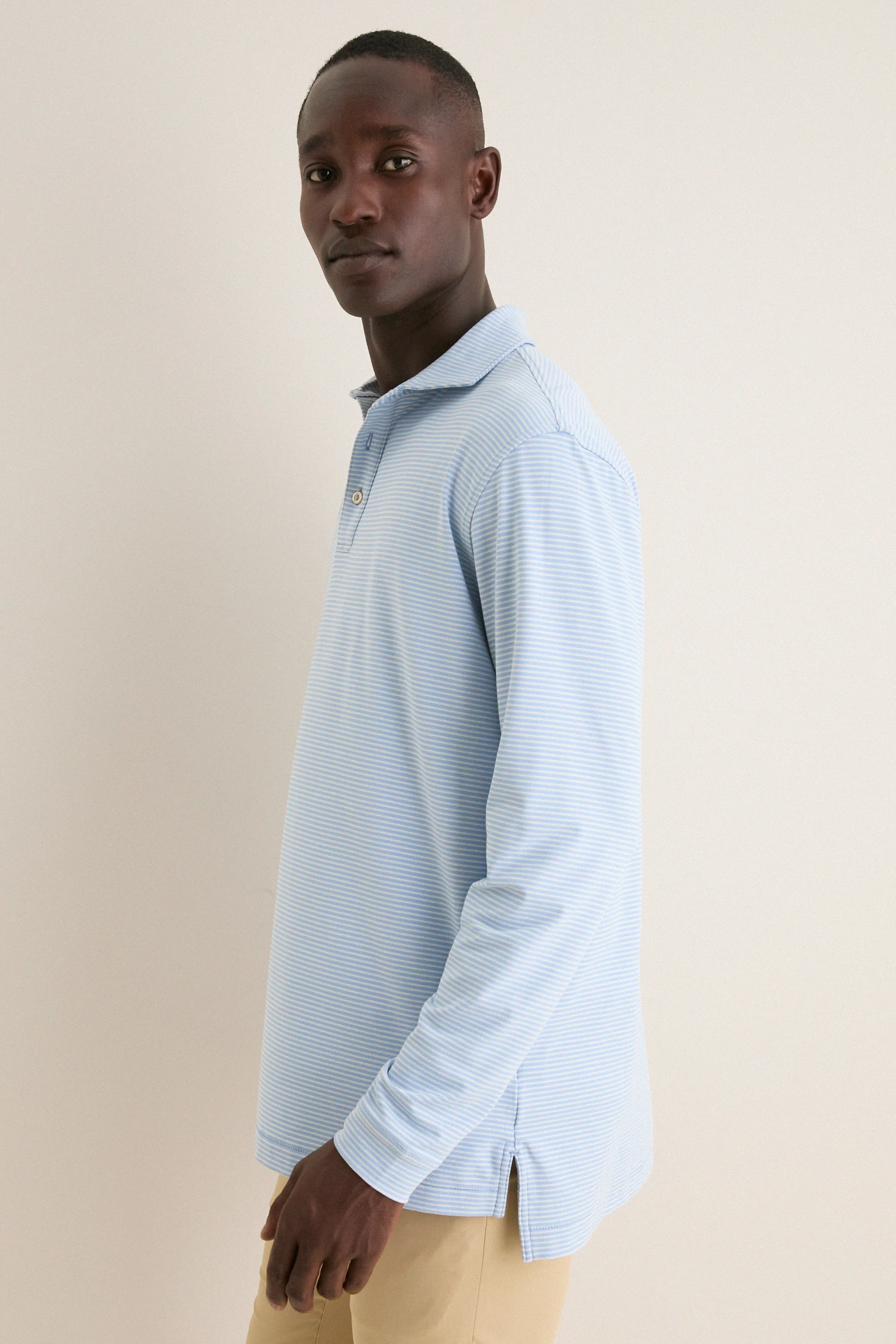 Lakeside Lyons Stripe Performance Long Sleeve Polo sold by Tuckernuck product image thumbnail 3