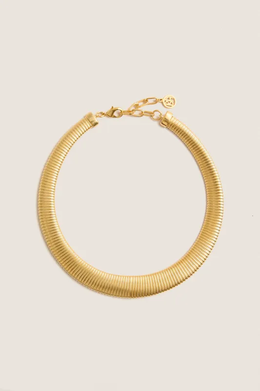 Gold Ribbed Collar made by Ben-Amun