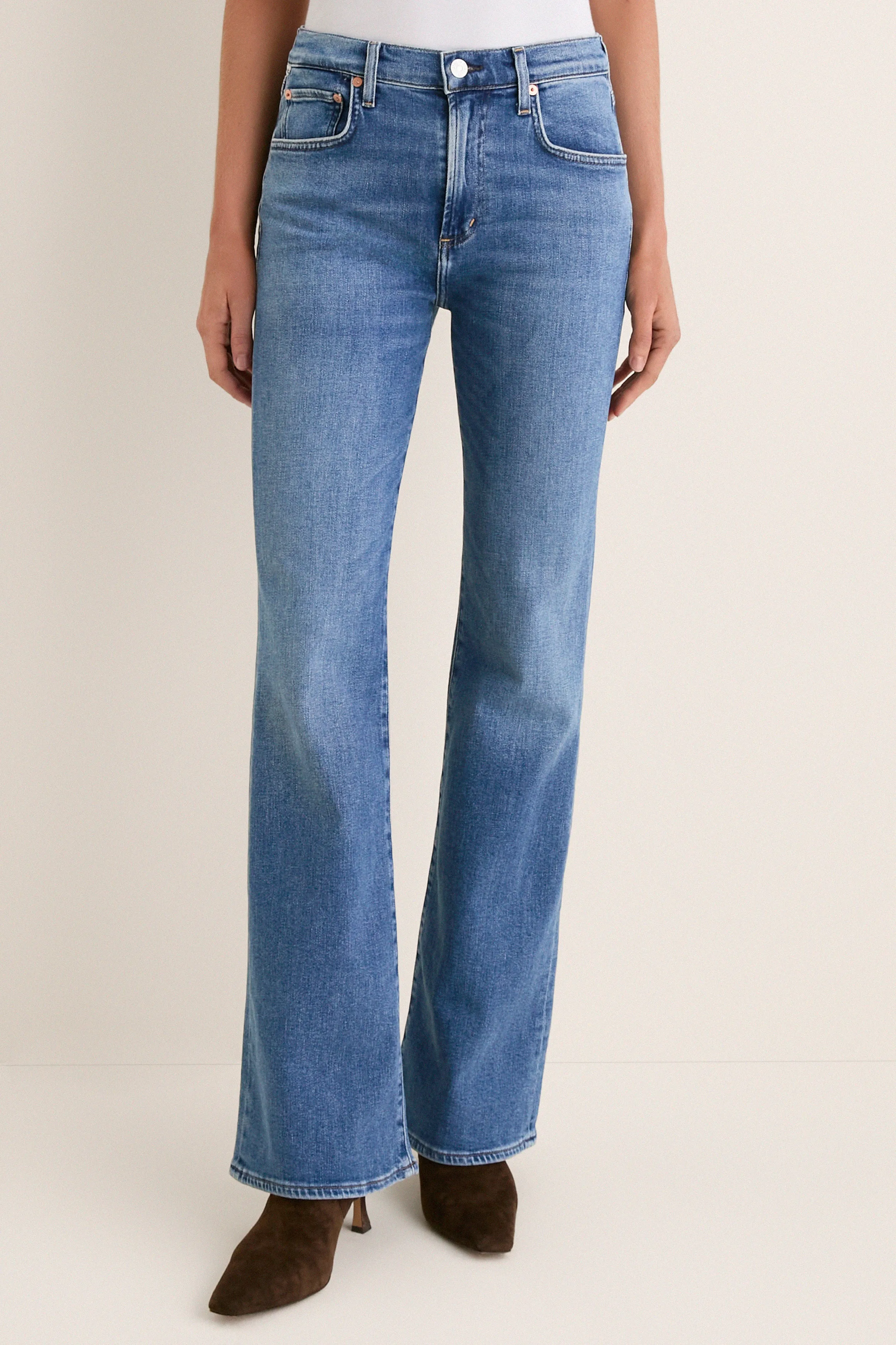 Palais Cashmere Denim Lilah High Rise Boot sold by Tuckernuck