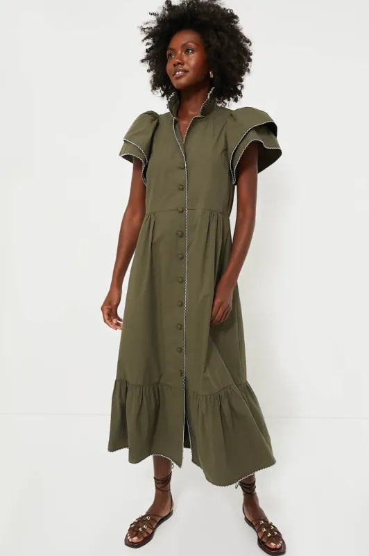Olive Green Alice Dress sold by Tuckernuck