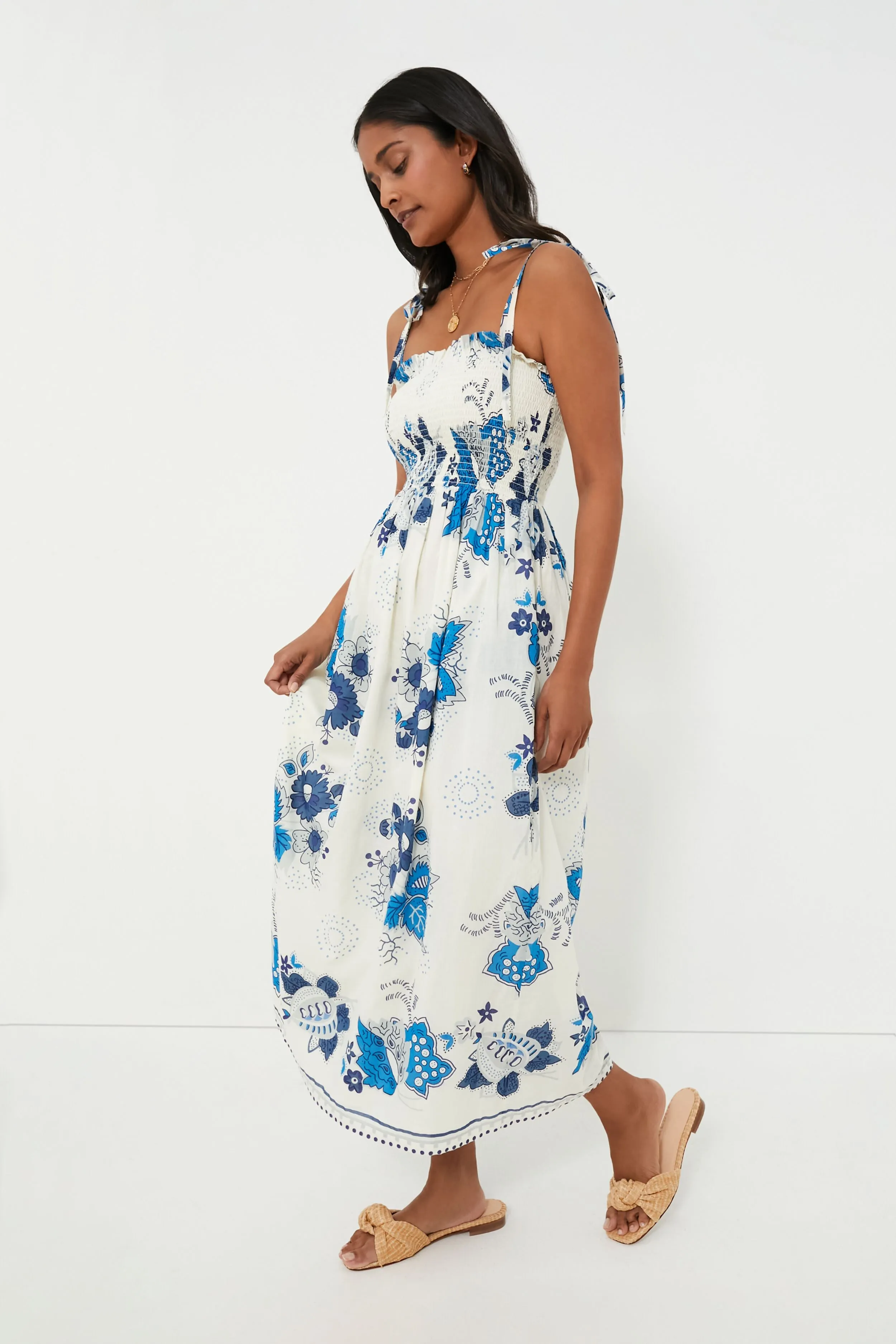Blue Royal Kaia China Panel Dress sold by Tuckernuck product image thumbnail 3