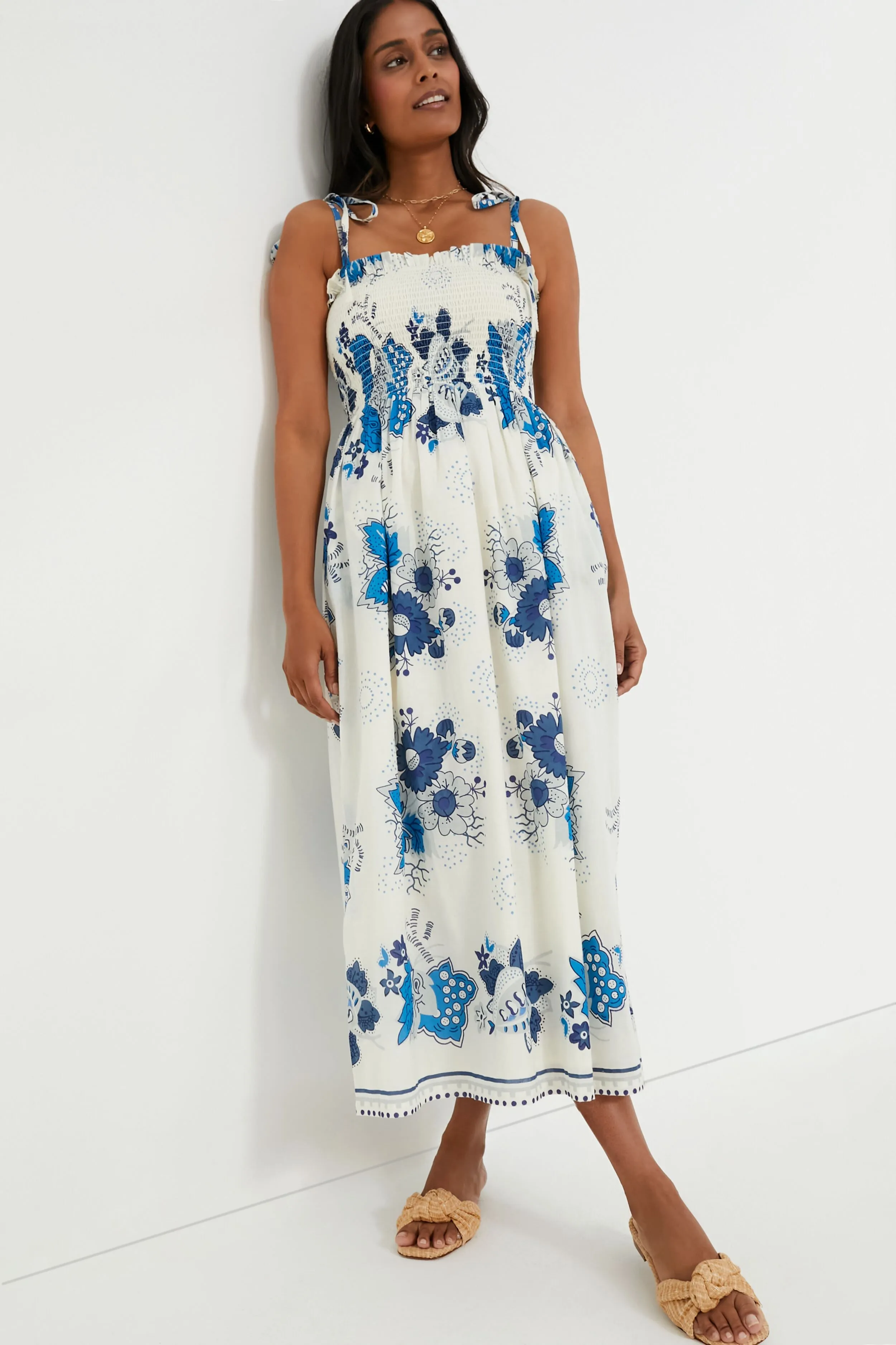 Blue Royal Kaia China Panel Dress sold by Tuckernuck