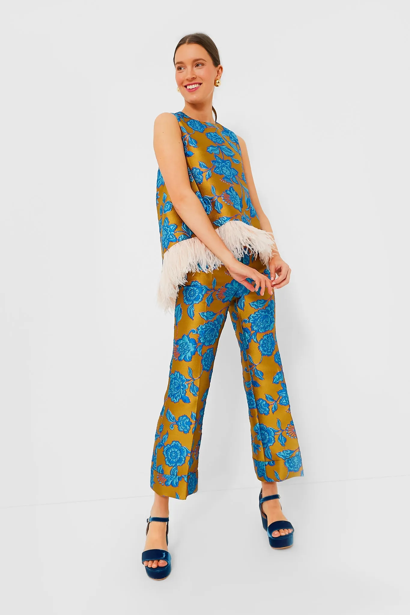 Indigo Girasol Velvet Platform Heels sold by Tuckernuck product image thumbnail 2