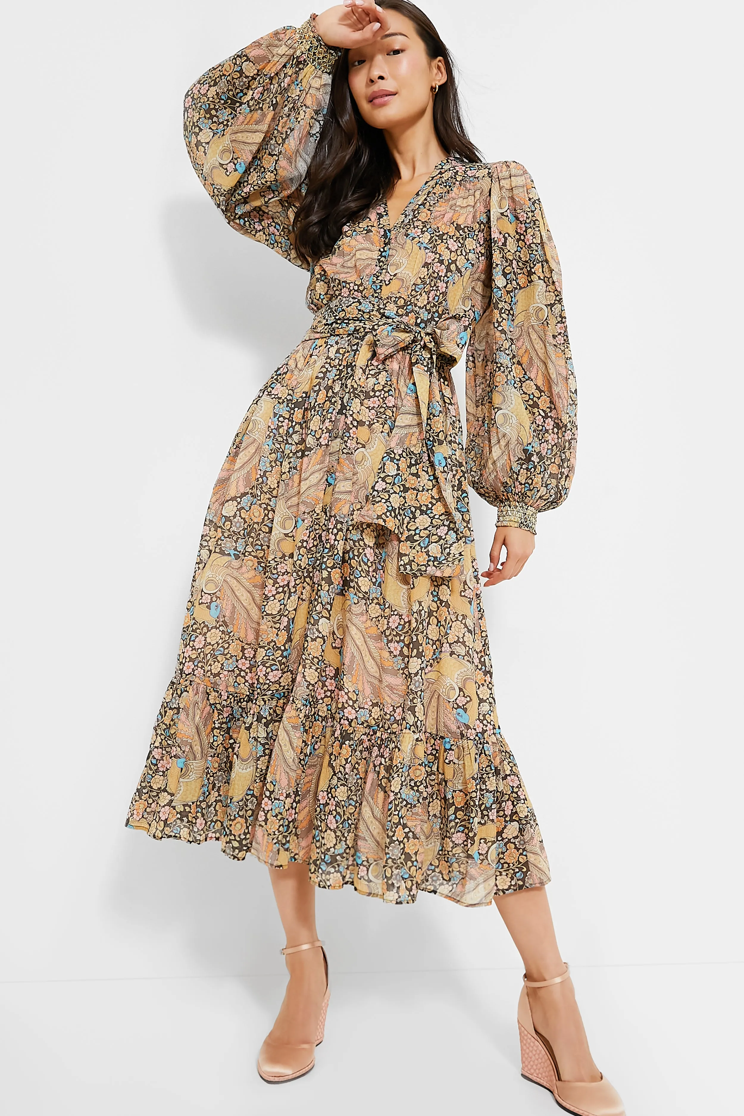 Feathers Bohemian Midi Dress sold by Tuckernuck