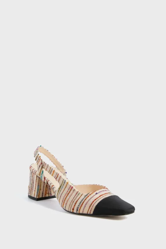 Party Tweed Tinsley Slingback Heels sold by Tuckernuck