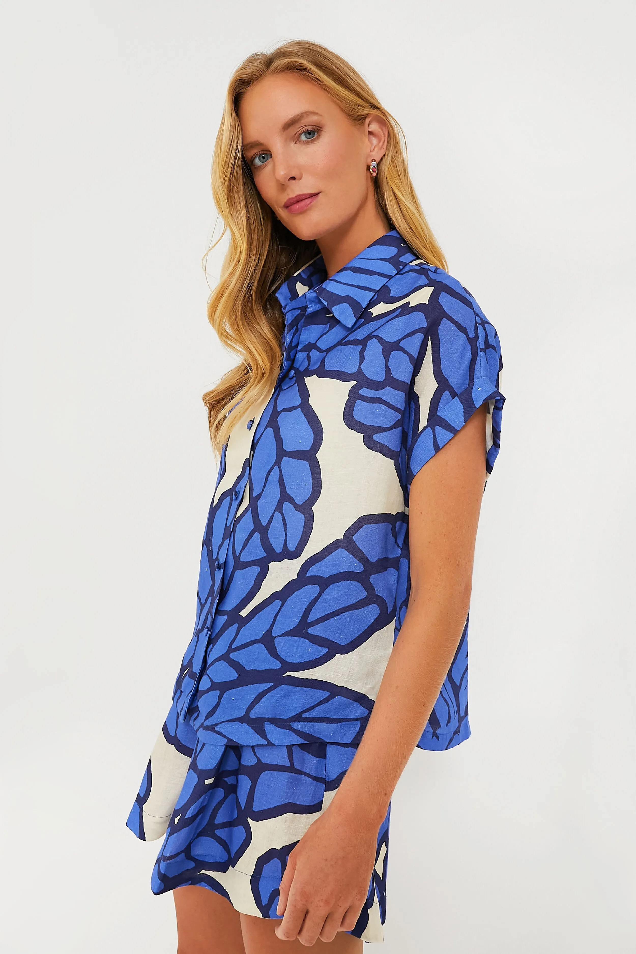 Matuna Blue Nilu Shirt sold by Tuckernuck product image thumbnail 3