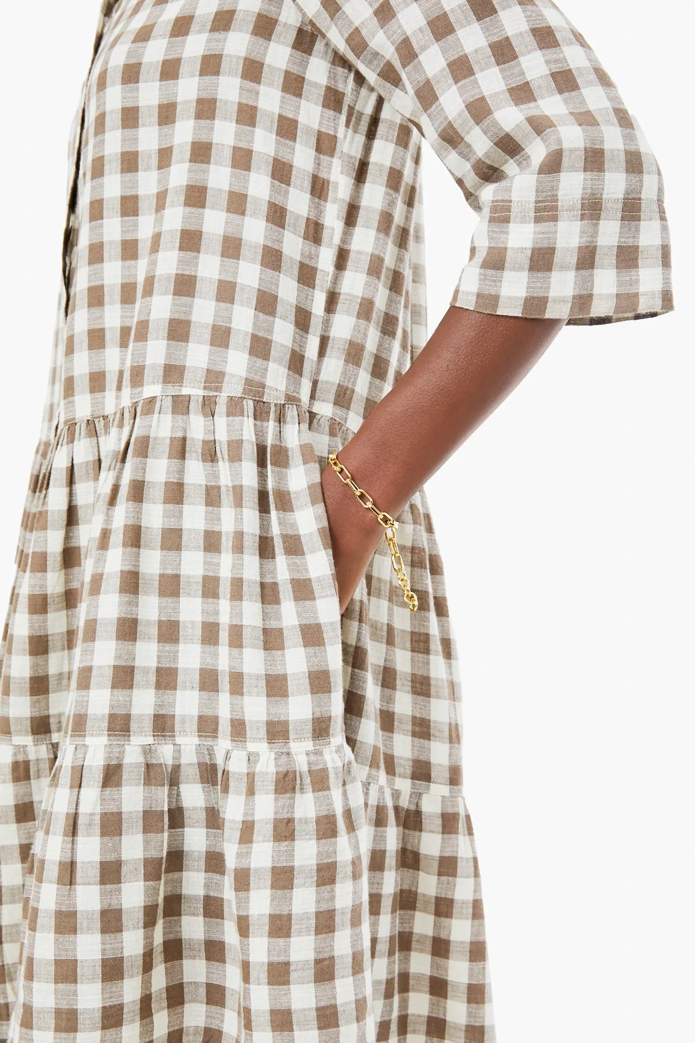 Walnut Gingham Maurino Drop Waist Mini sold by Tuckernuck product image thumbnail 5