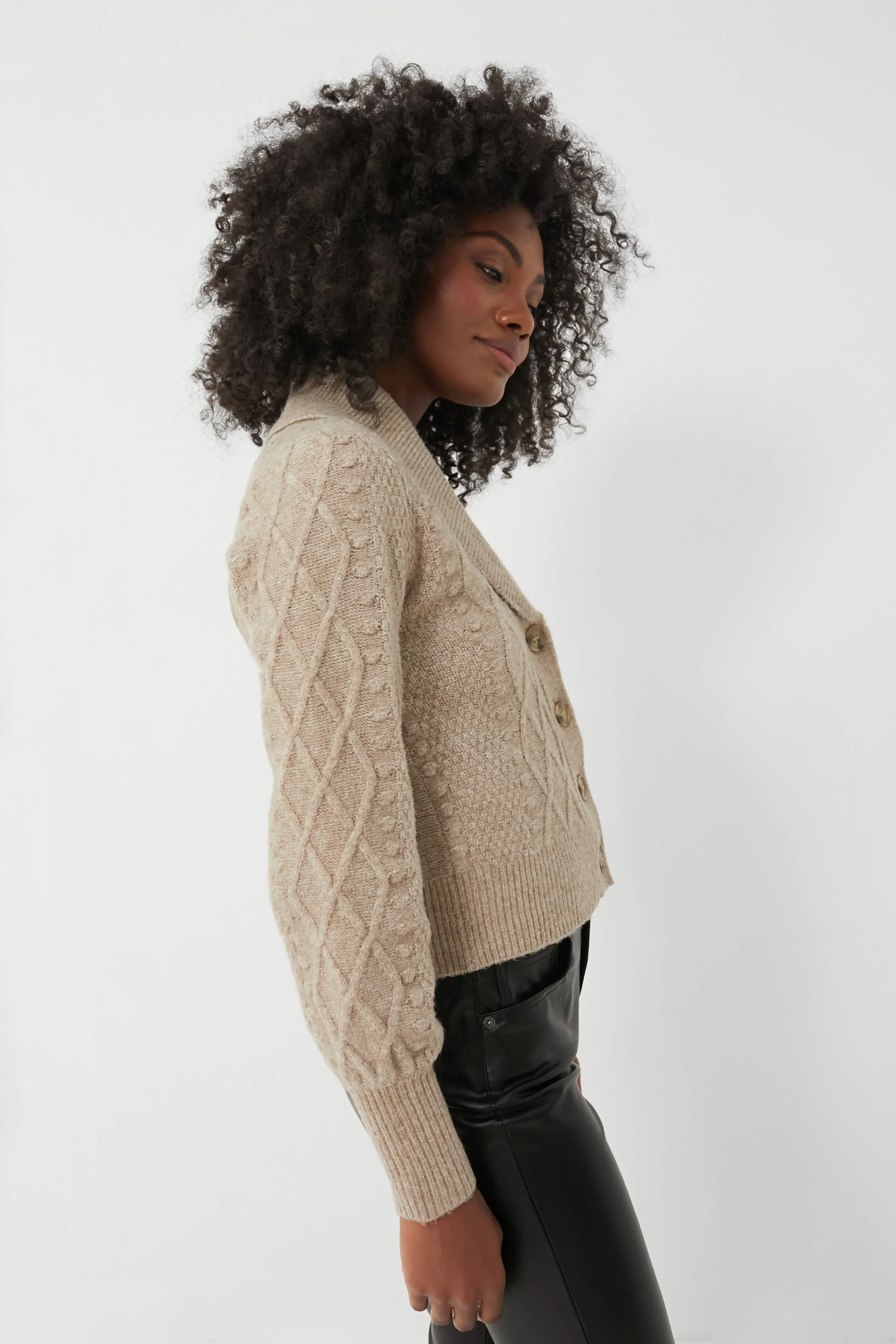 Beige Eyelet Cardigan sold by Tuckernuck product image thumbnail 3