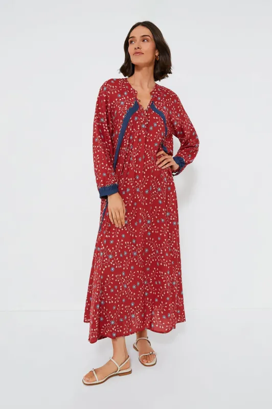 Pinwheel Red Fiore Maxi Dress made by Tuckernuck