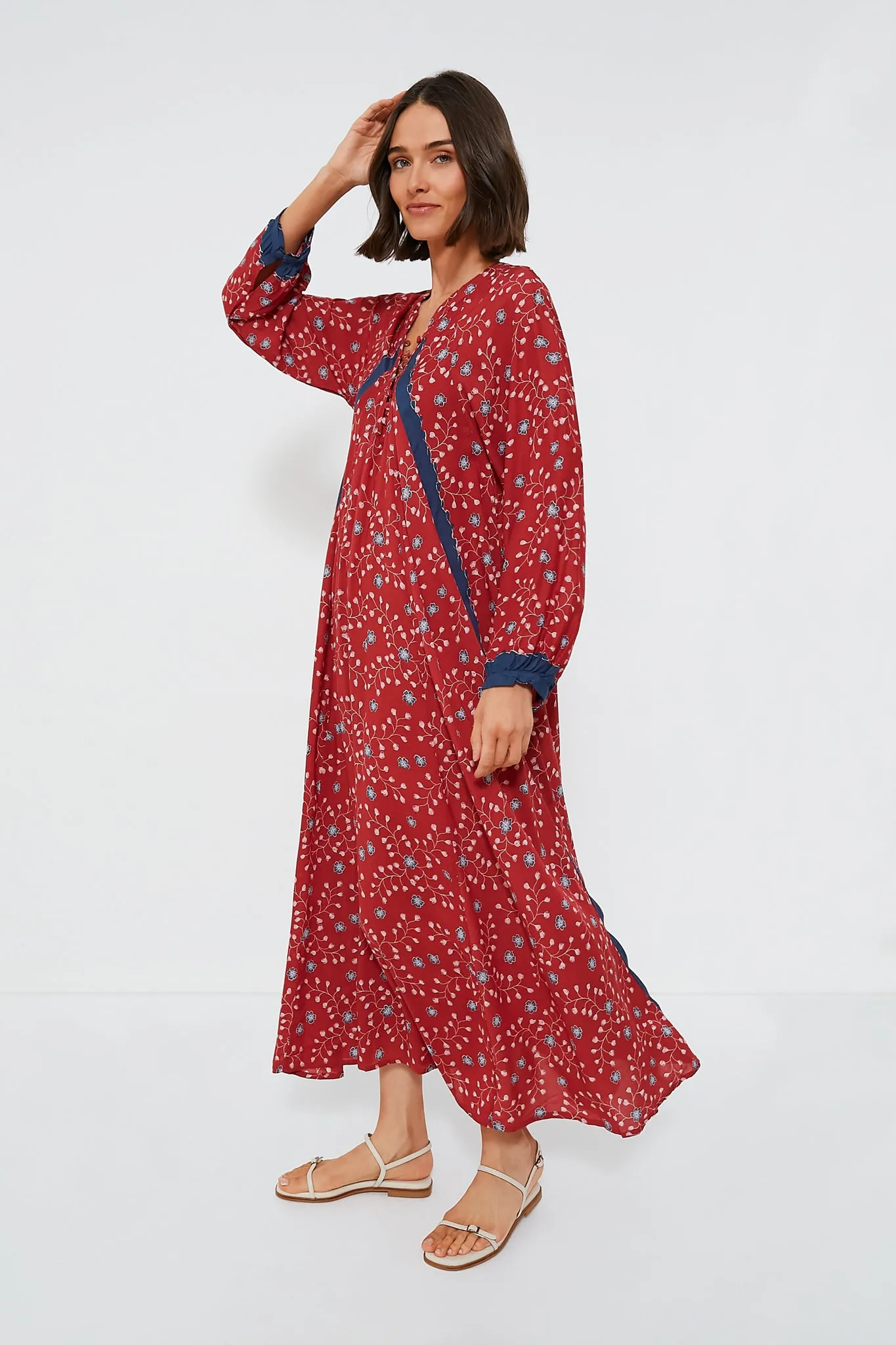 Pinwheel Red Fiore Maxi Dress sold by Tuckernuck product image thumbnail 3