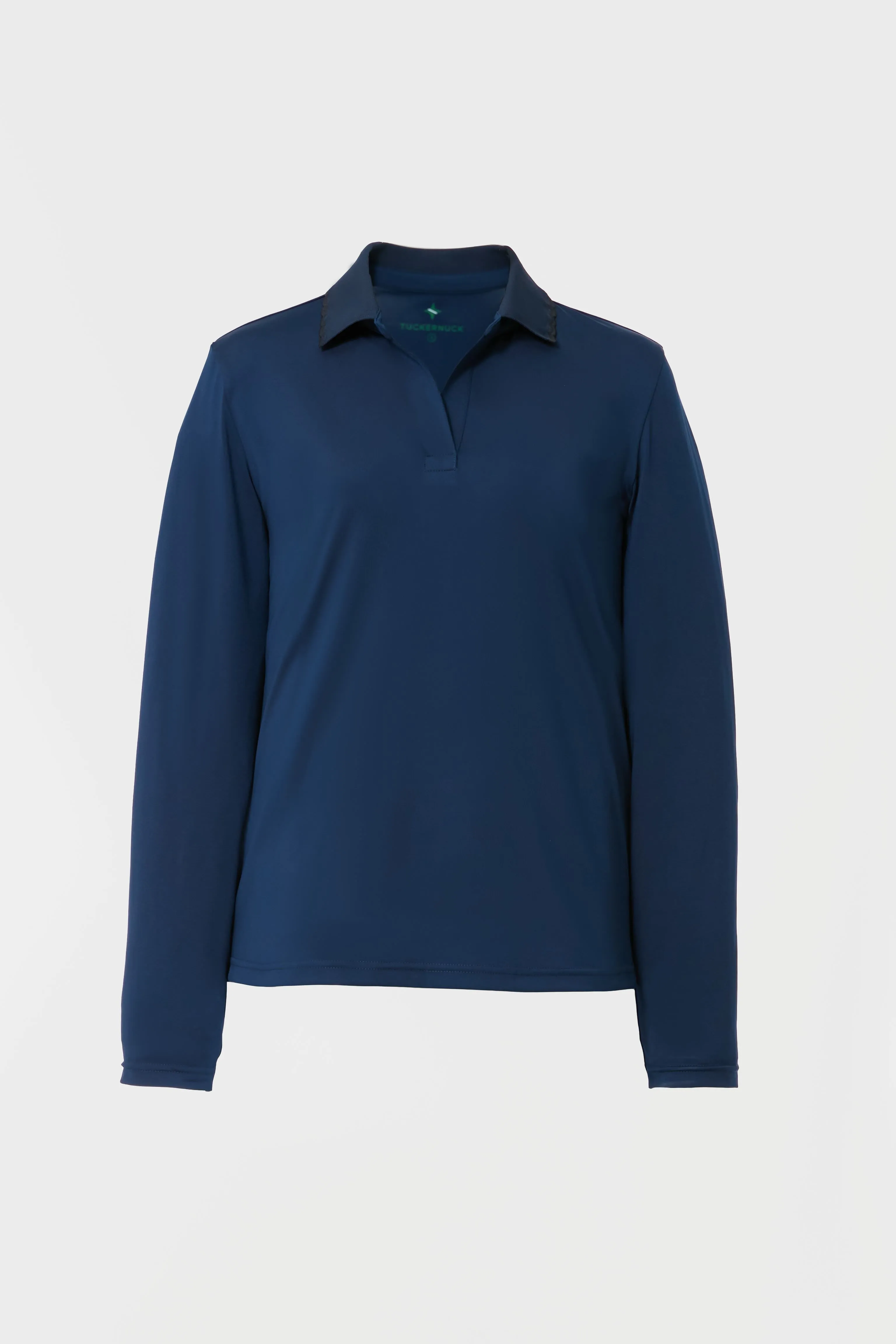 Navy Long Sleeve Caroline Polo sold by Tuckernuck product image thumbnail 5