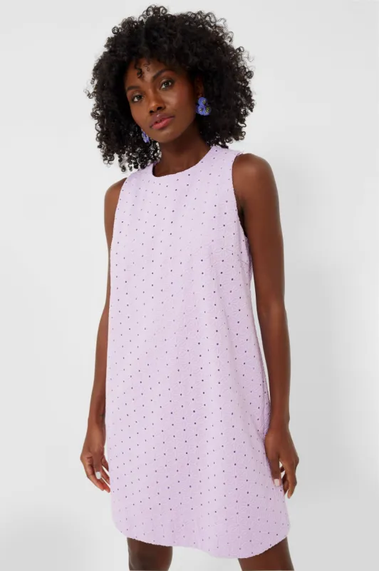 Lavender Eyelet Sleeveless Folly Dress sold by Tuckernuck