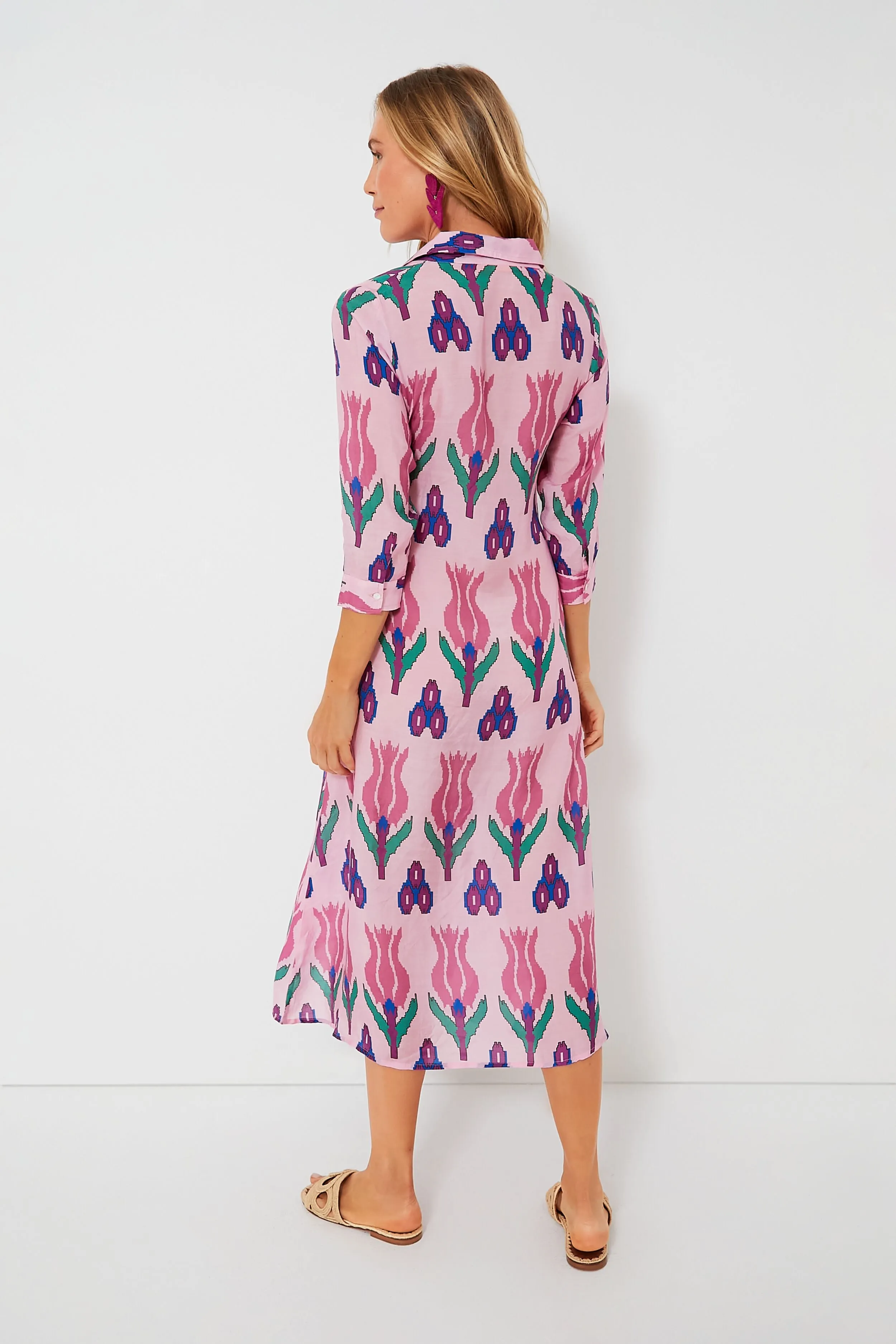 Sumba Pink Shirt Midi Dress sold by Tuckernuck product image thumbnail 5