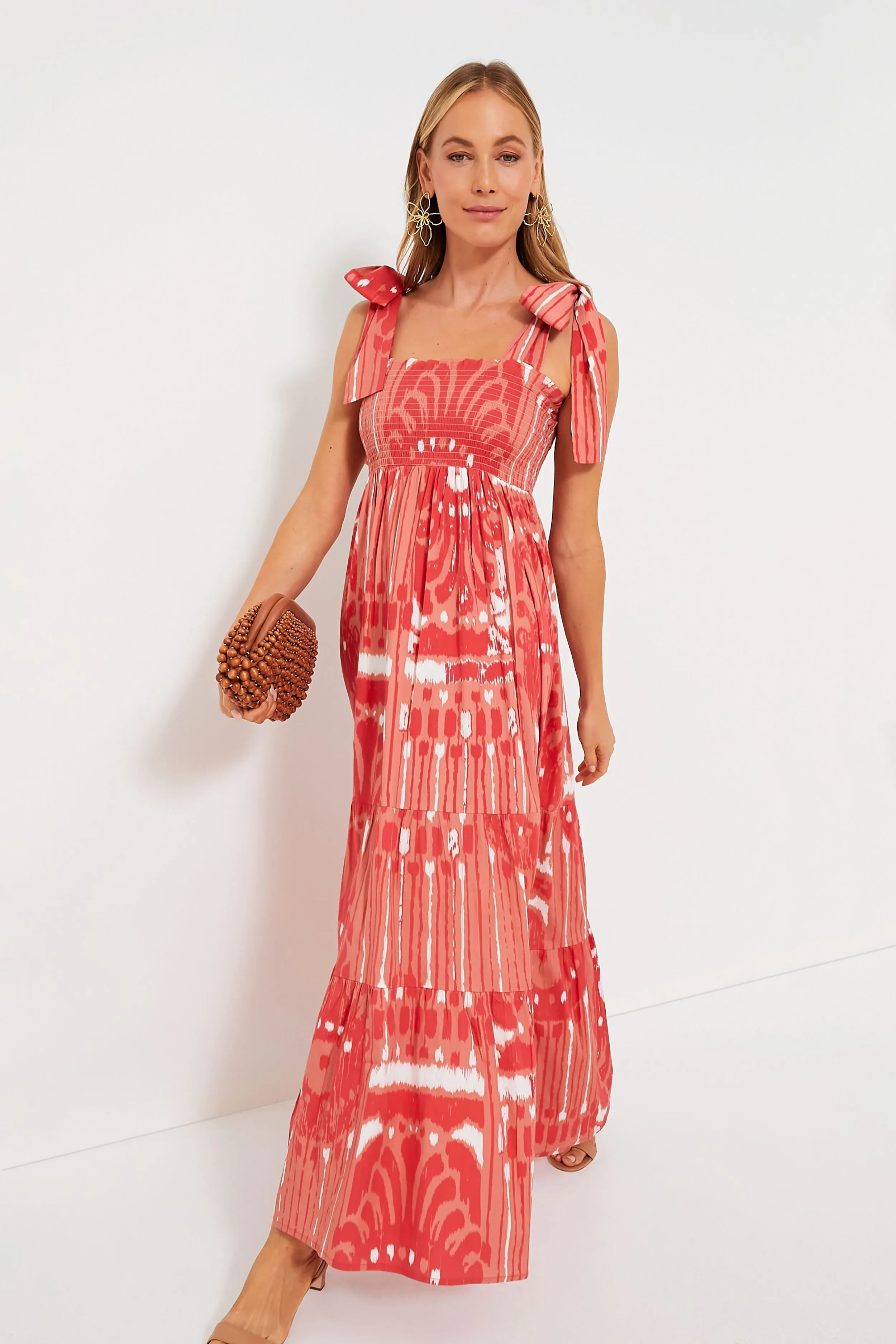 Coral Moroccan Ikat Kelly Dress sold by Tuckernuck product image thumbnail 2