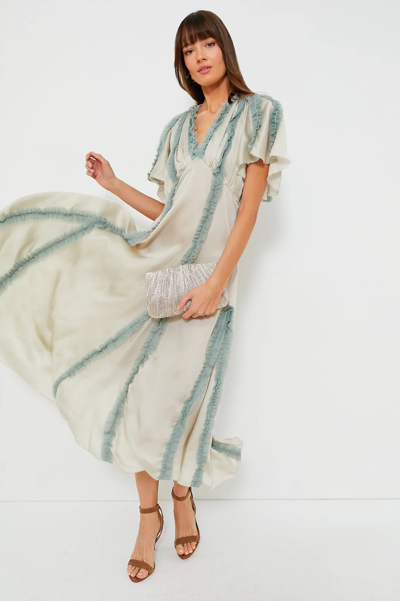 Silver with Icy Blue The Dancehall Dress sold by Tuckernuck