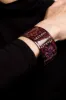 Hermes Enamel Bangle Bracelet Extra Wide 65 PM Ribbon Braided Black Finish sold by Tuckernuck