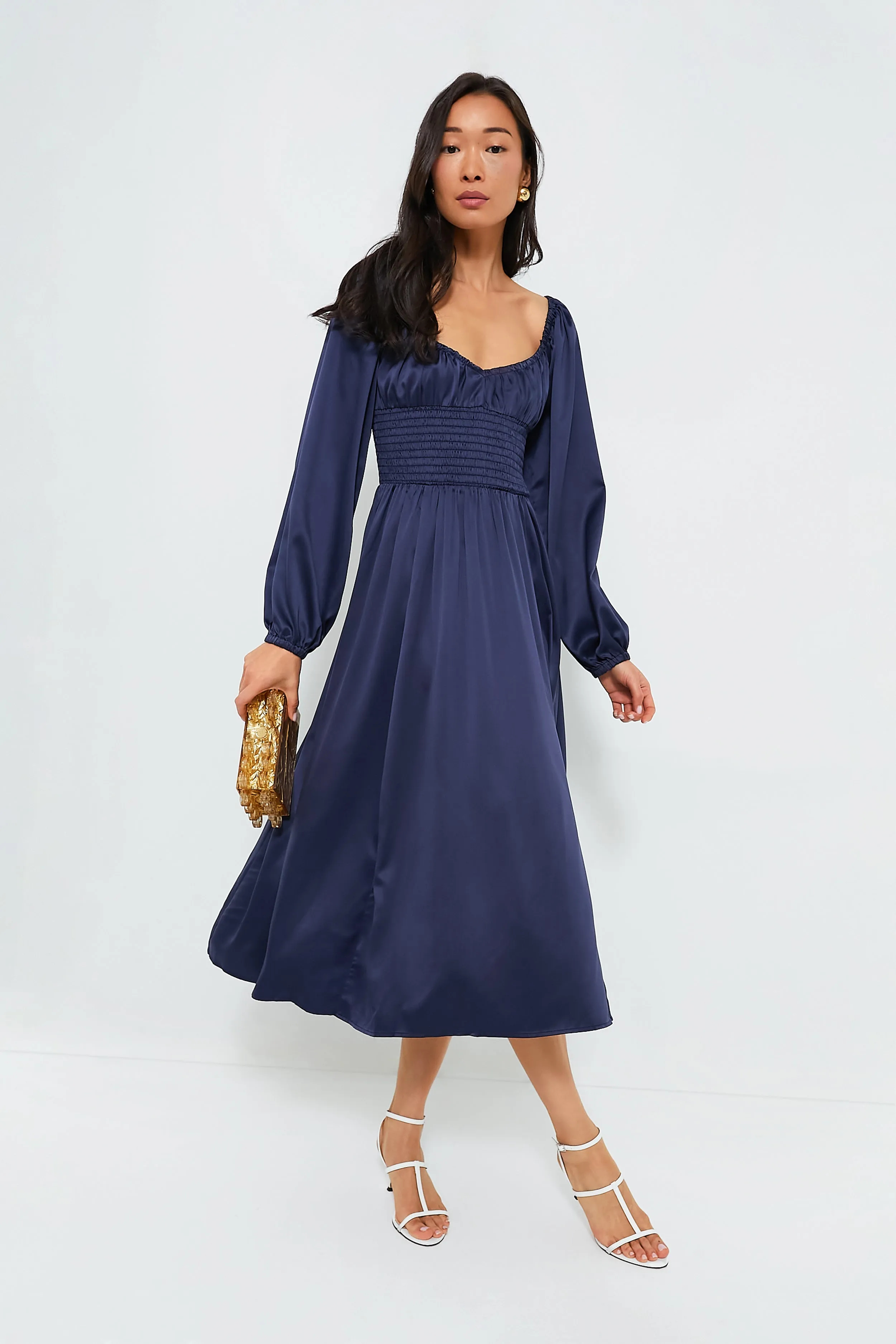 Navy Nala Midi Dress sold by Tuckernuck product image thumbnail 2
