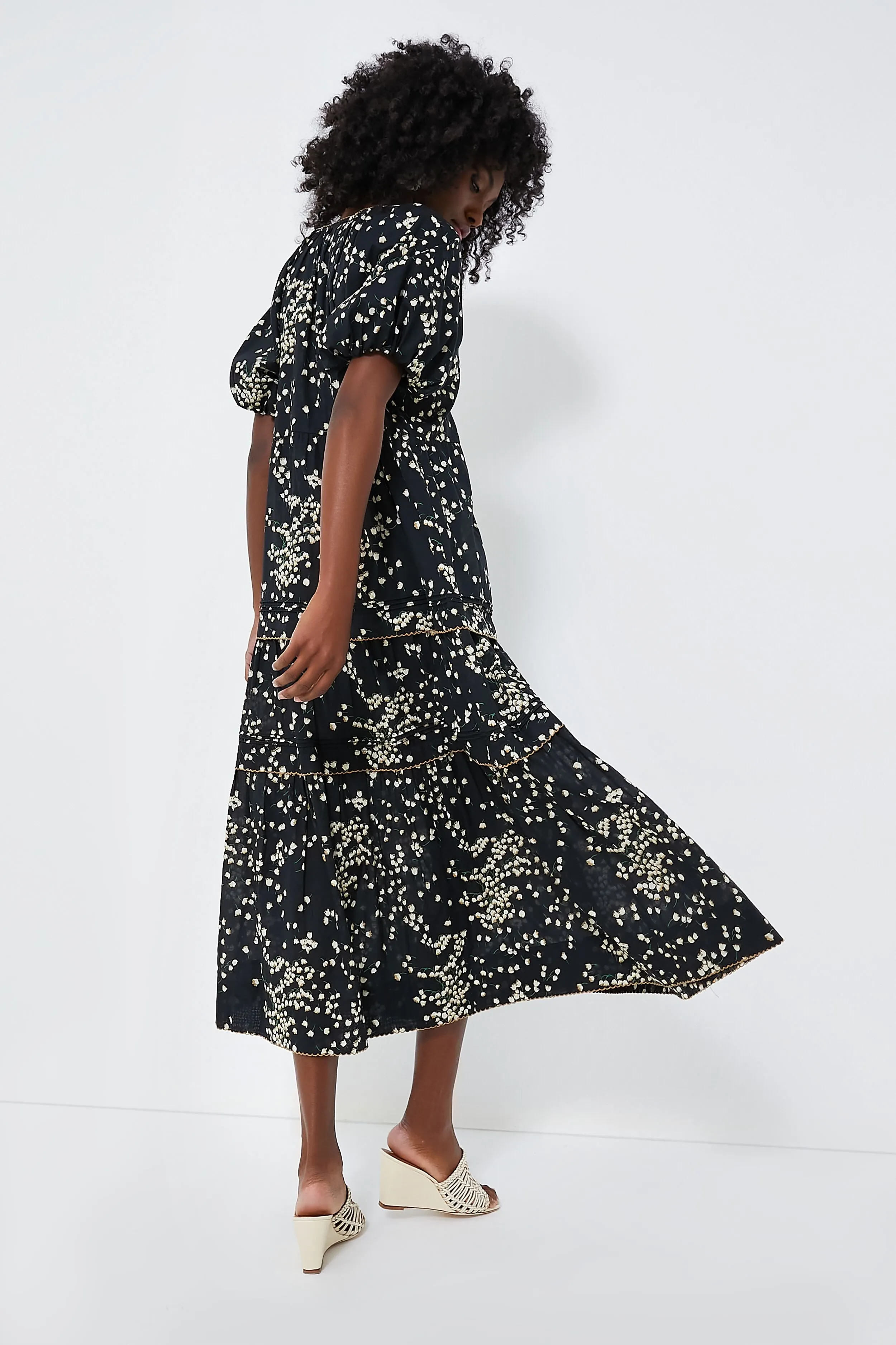 Black Tossed Floral Mimi Maxi Dress sold by Tuckernuck product image thumbnail 4