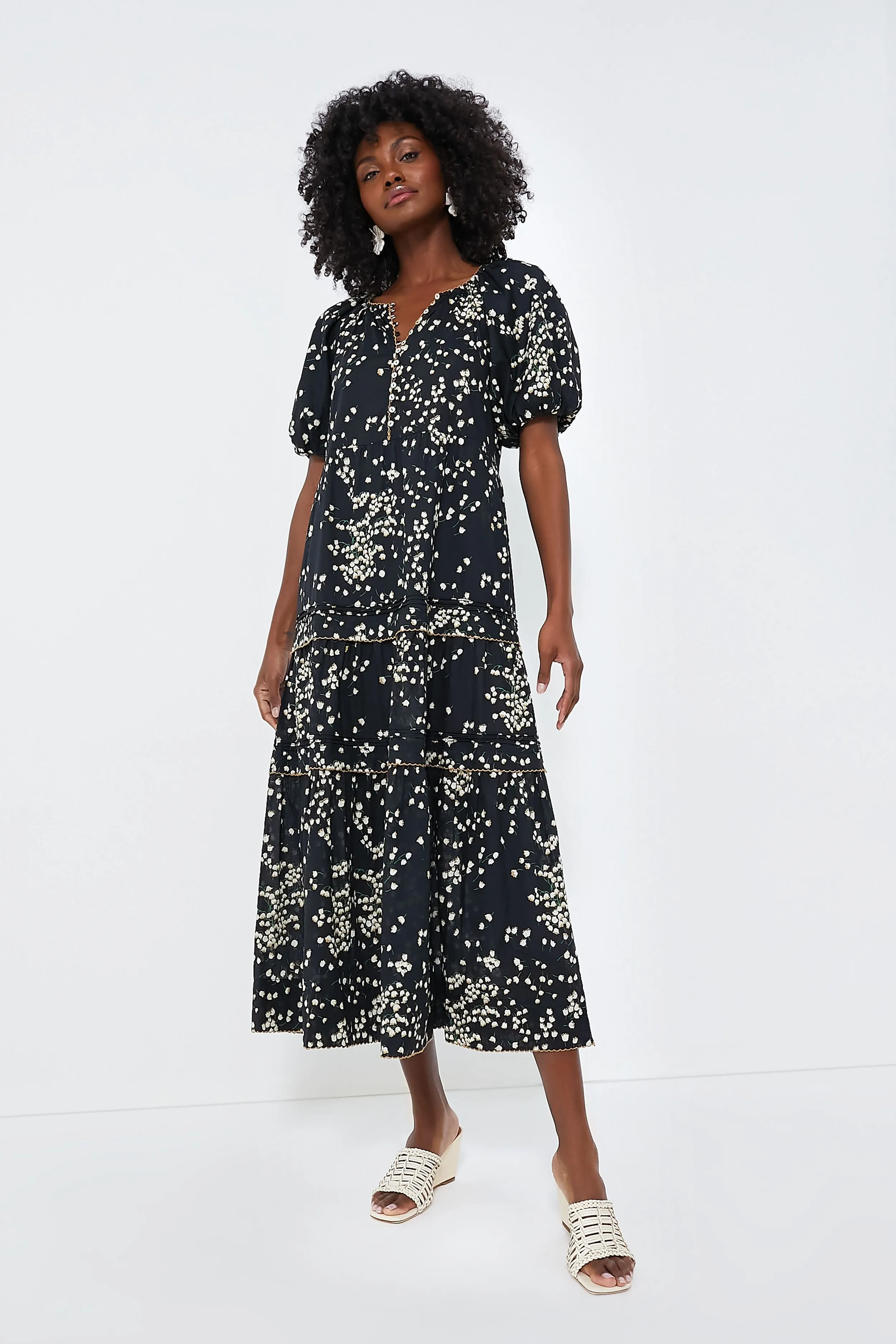 Black Tossed Floral Mimi Maxi Dress sold by Tuckernuck