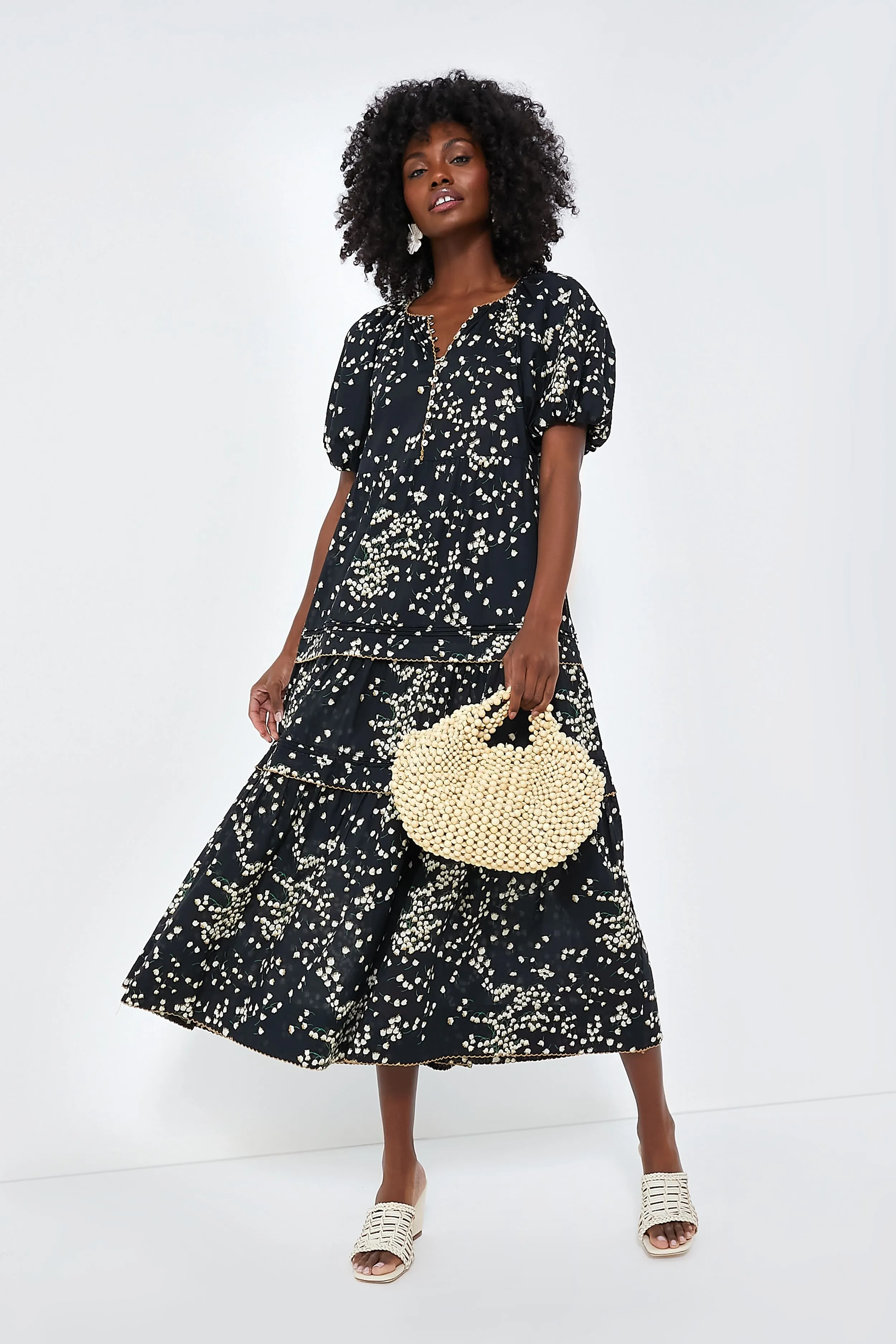 Black Tossed Floral Mimi Maxi Dress sold by Tuckernuck product image thumbnail 2