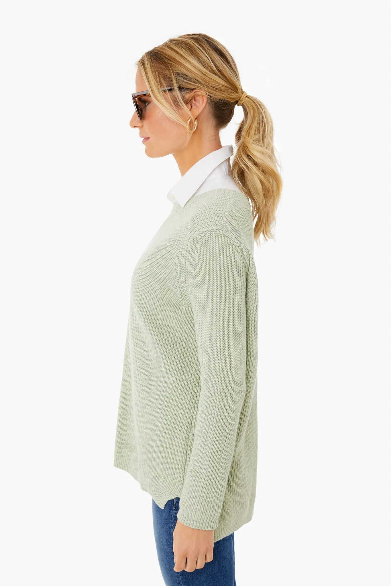 Pistachio Emma Shaker Sweater sold by Tuckernuck product image thumbnail 3