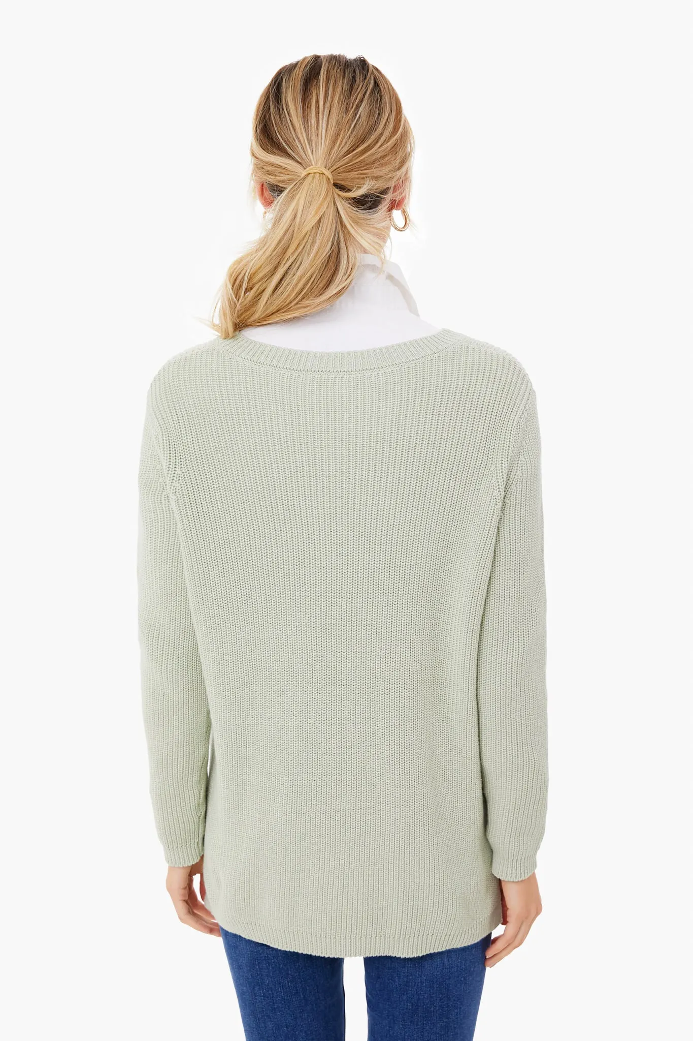 Pistachio Emma Shaker Sweater sold by Tuckernuck product image thumbnail 4