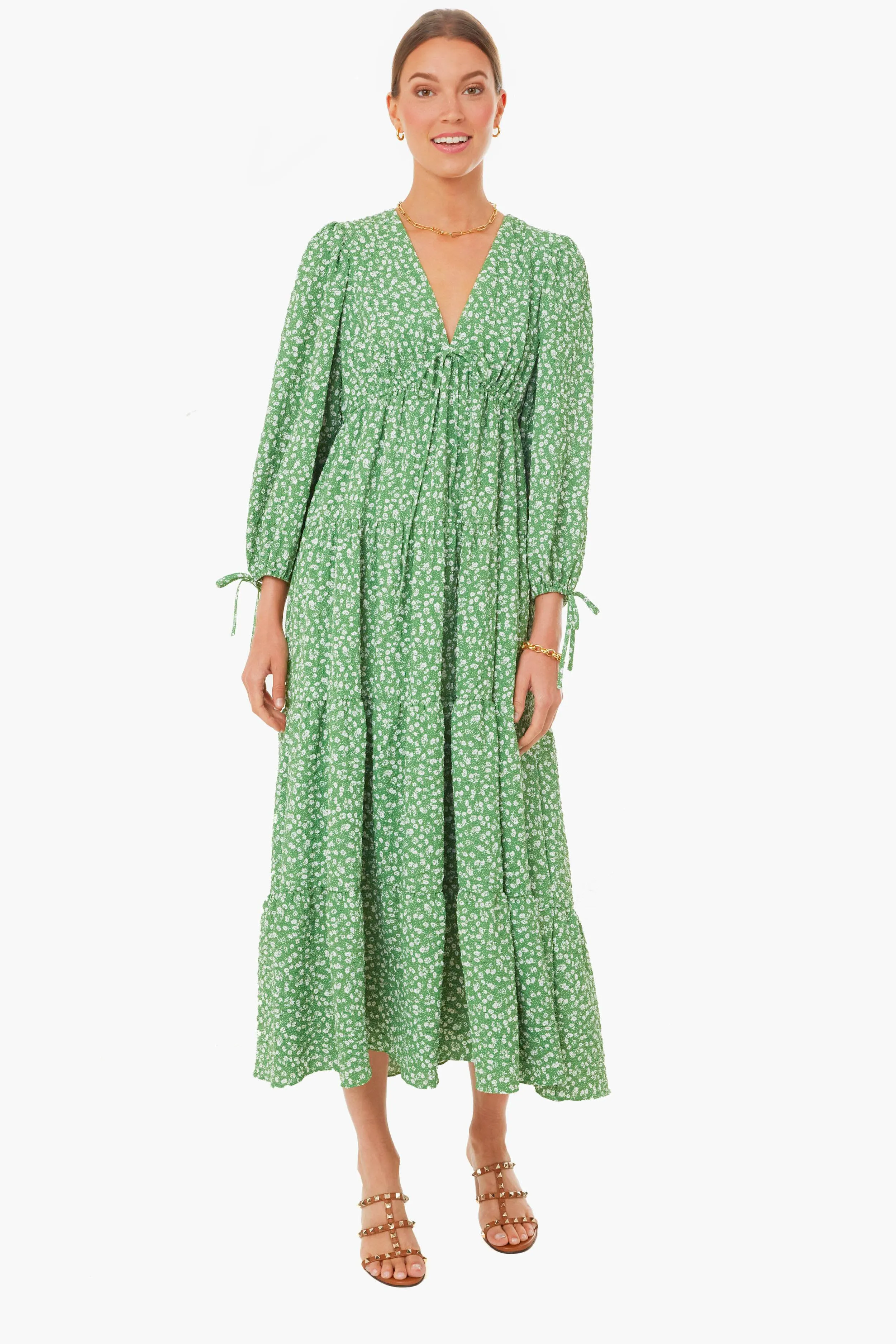 Green Ditsy Floral Mila Midi Dress sold by Tuckernuck product image thumbnail 2