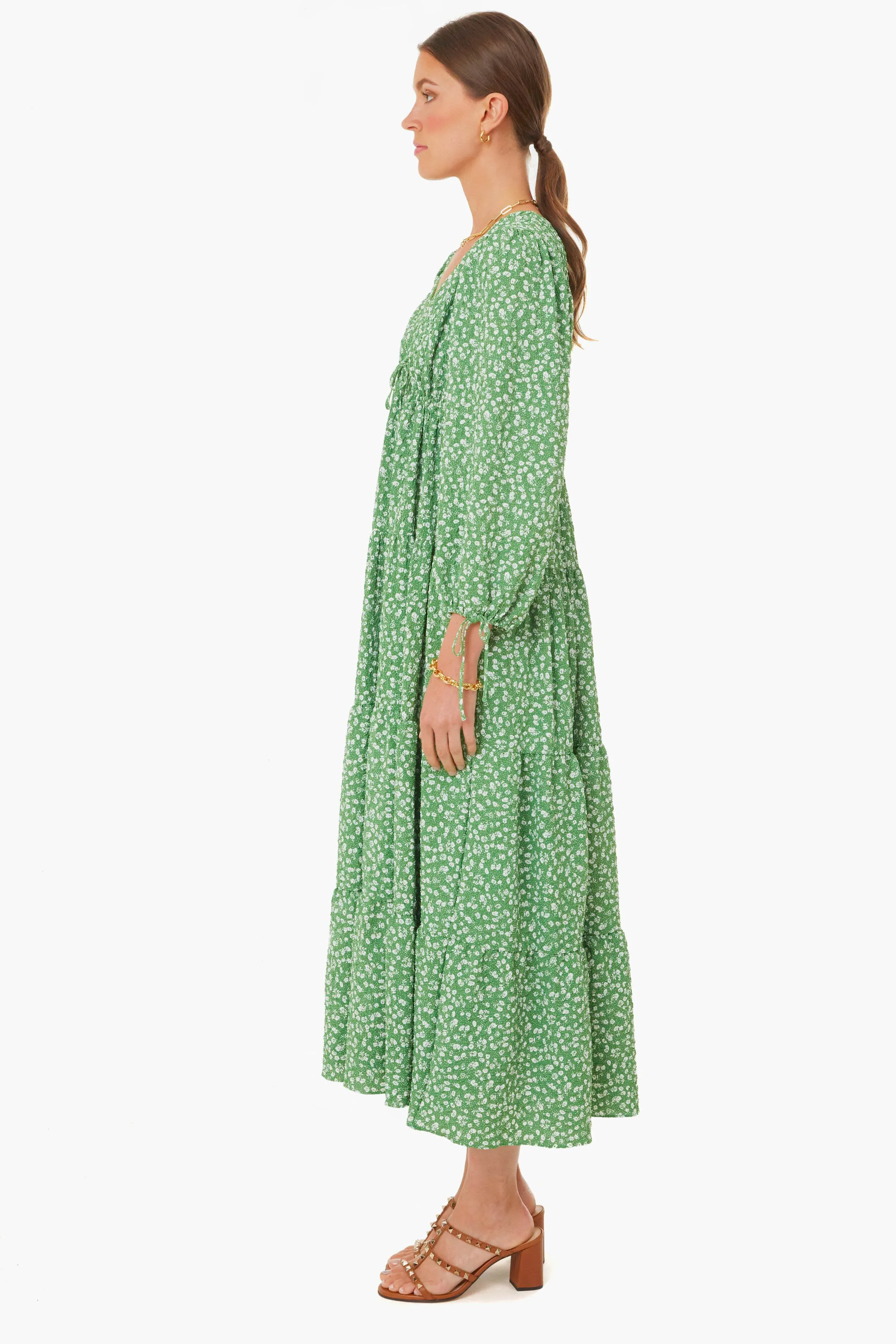 Green Ditsy Floral Mila Midi Dress sold by Tuckernuck product image thumbnail 3