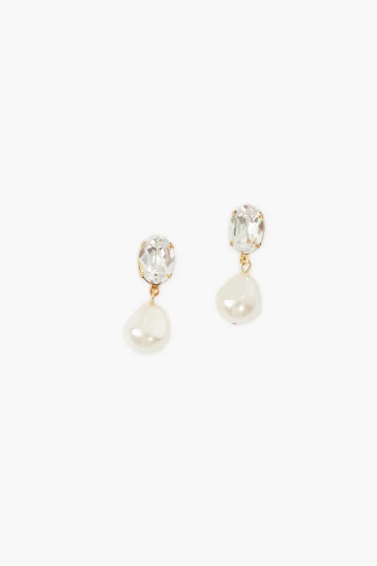 Diamond Tunis Pearl Drop Earrings sold by Tuckernuck