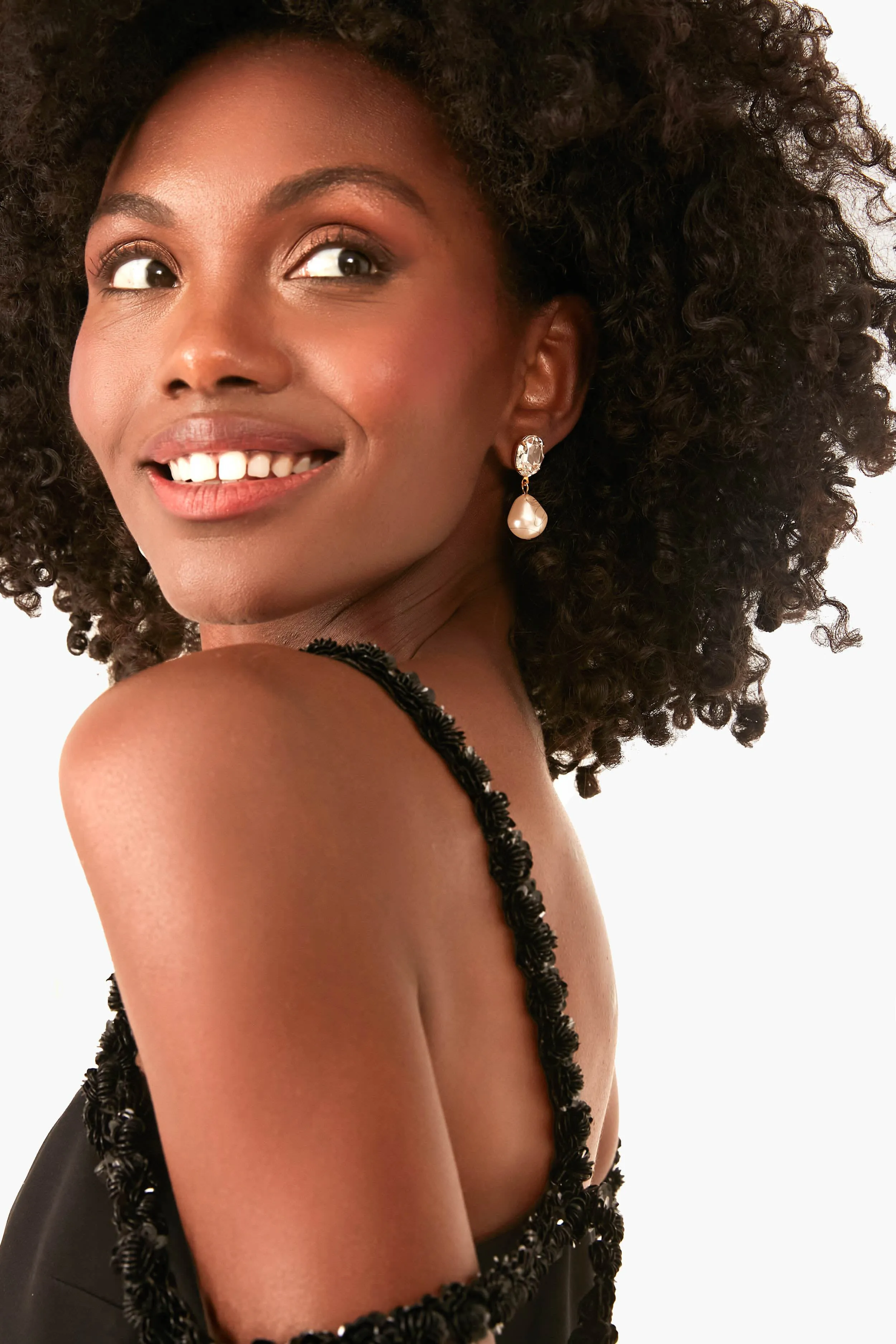 Diamond Tunis Pearl Drop Earrings sold by Tuckernuck product image thumbnail 2