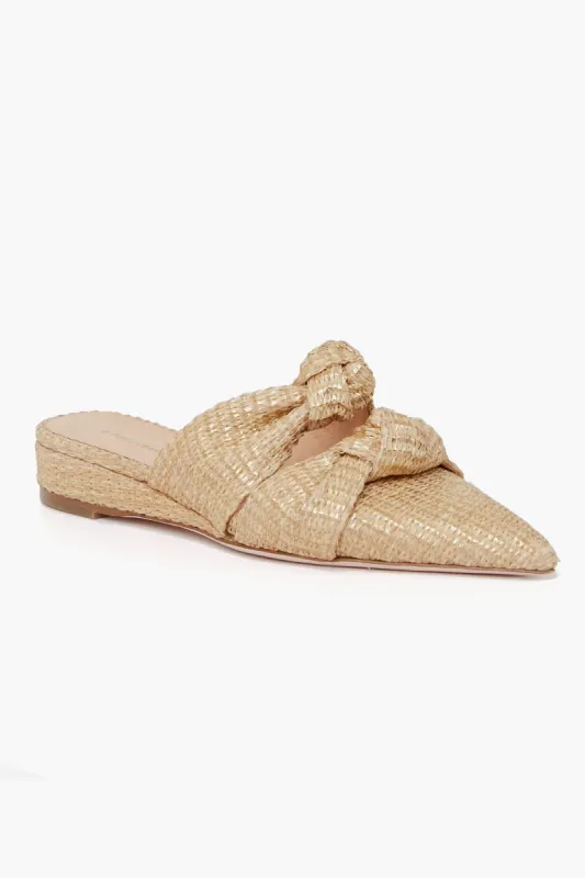 Gold Raffia Lucia Wedge sold by Tuckernuck