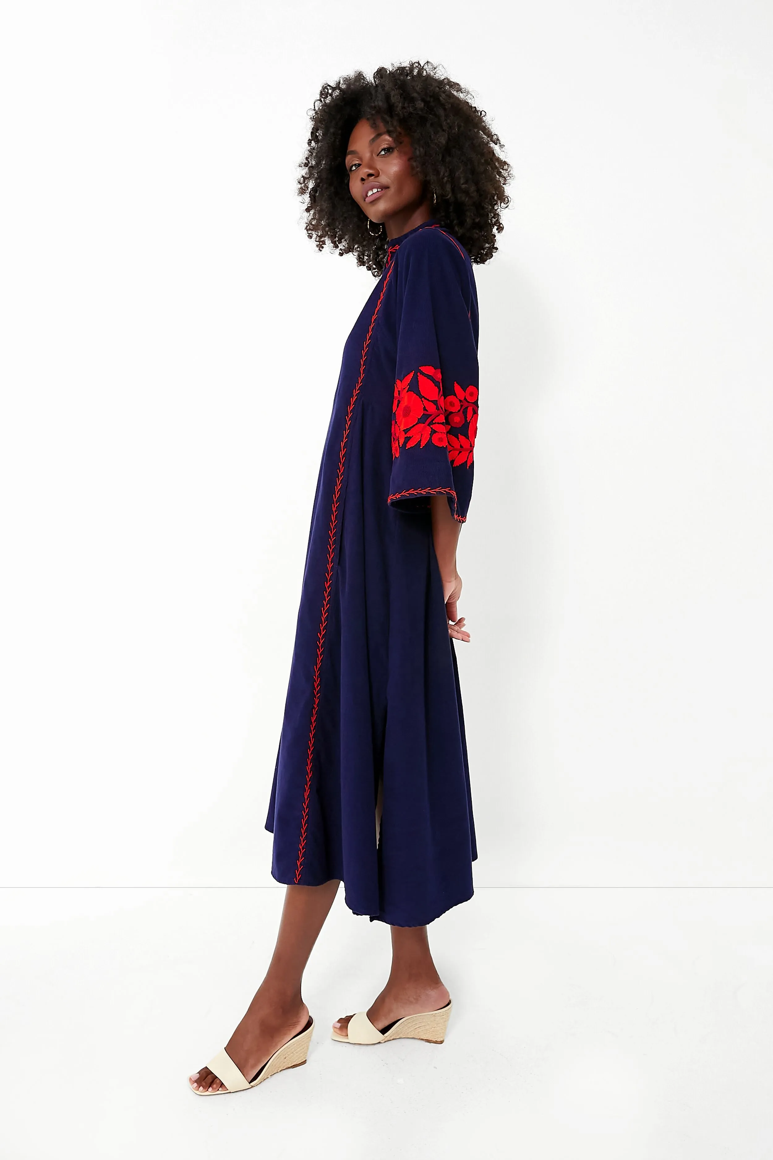 Navy and Red Rachel Midi Dress sold by Tuckernuck product image thumbnail 3