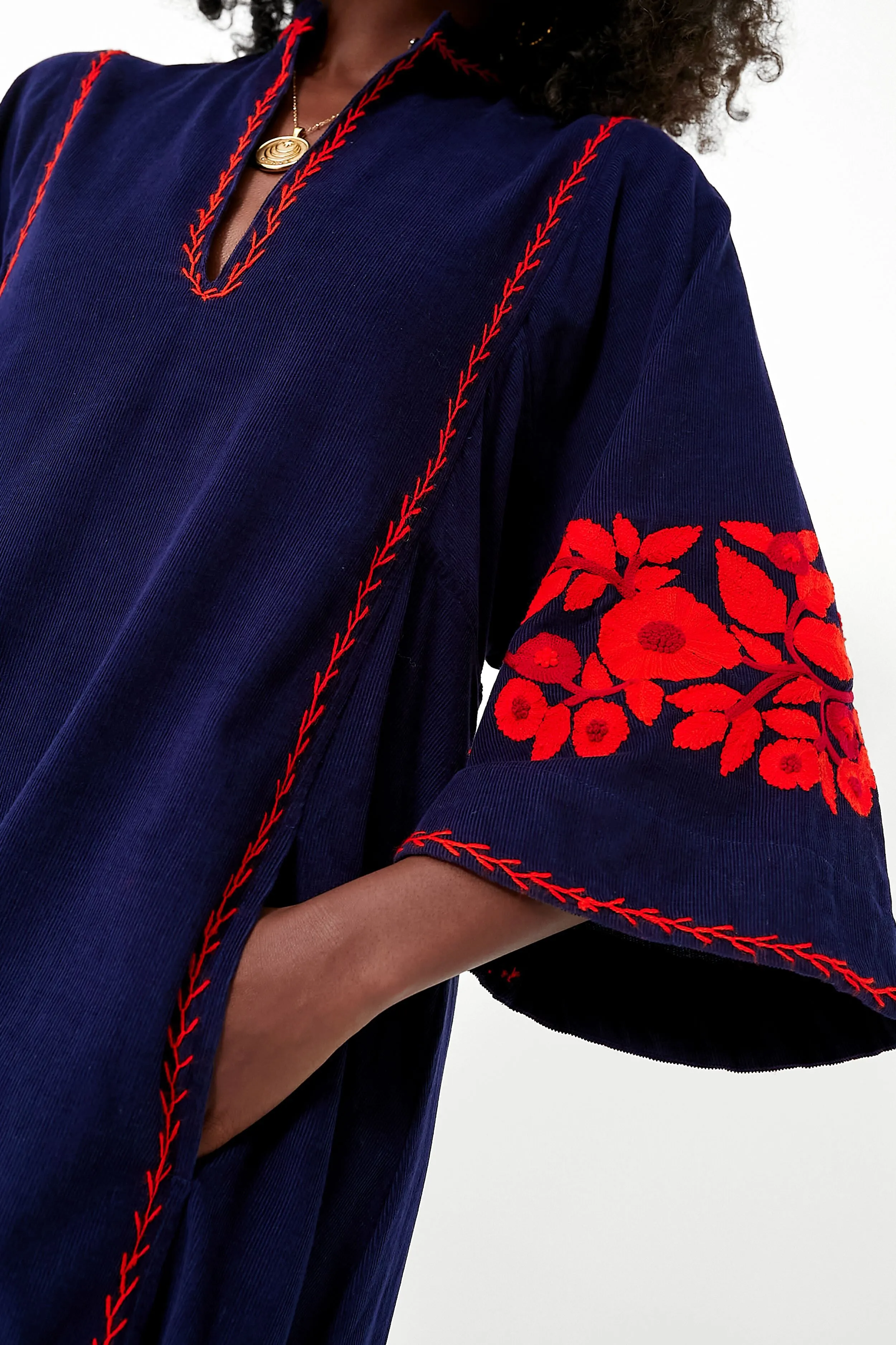 Navy and Red Rachel Midi Dress sold by Tuckernuck product image thumbnail 5