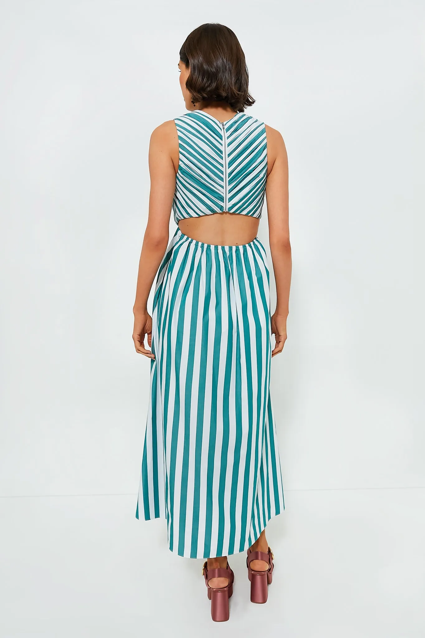 Emerald Stripe Kathleen Dress sold by Tuckernuck product image thumbnail 4
