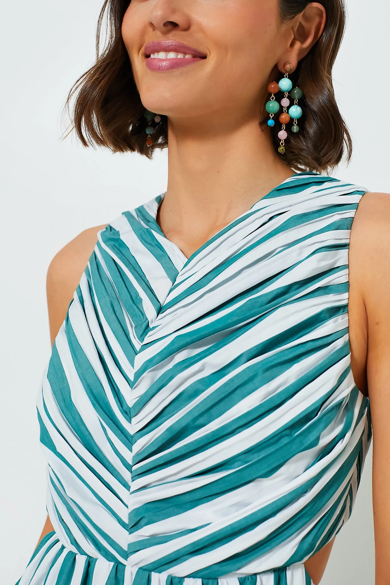 Emerald Stripe Kathleen Dress sold by Tuckernuck product image thumbnail 5