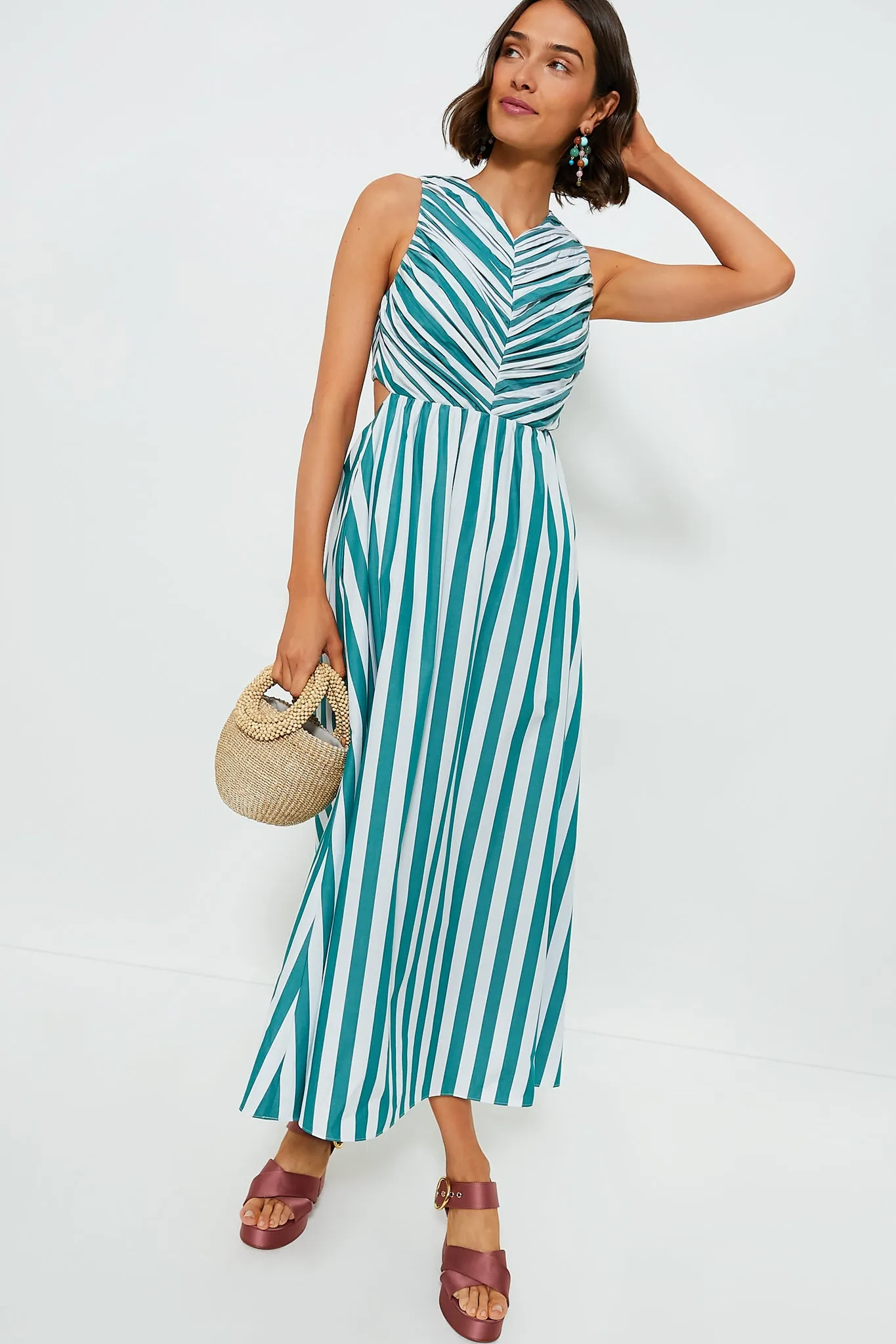 Emerald Stripe Kathleen Dress sold by Tuckernuck product image thumbnail 2