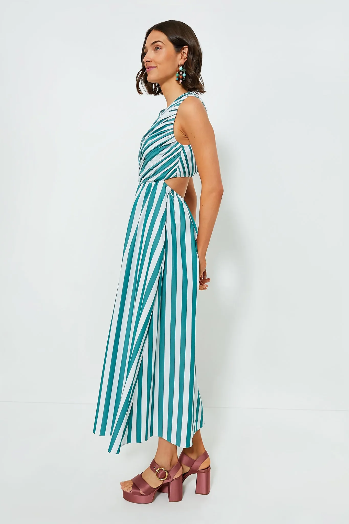Emerald Stripe Kathleen Dress sold by Tuckernuck product image thumbnail 3