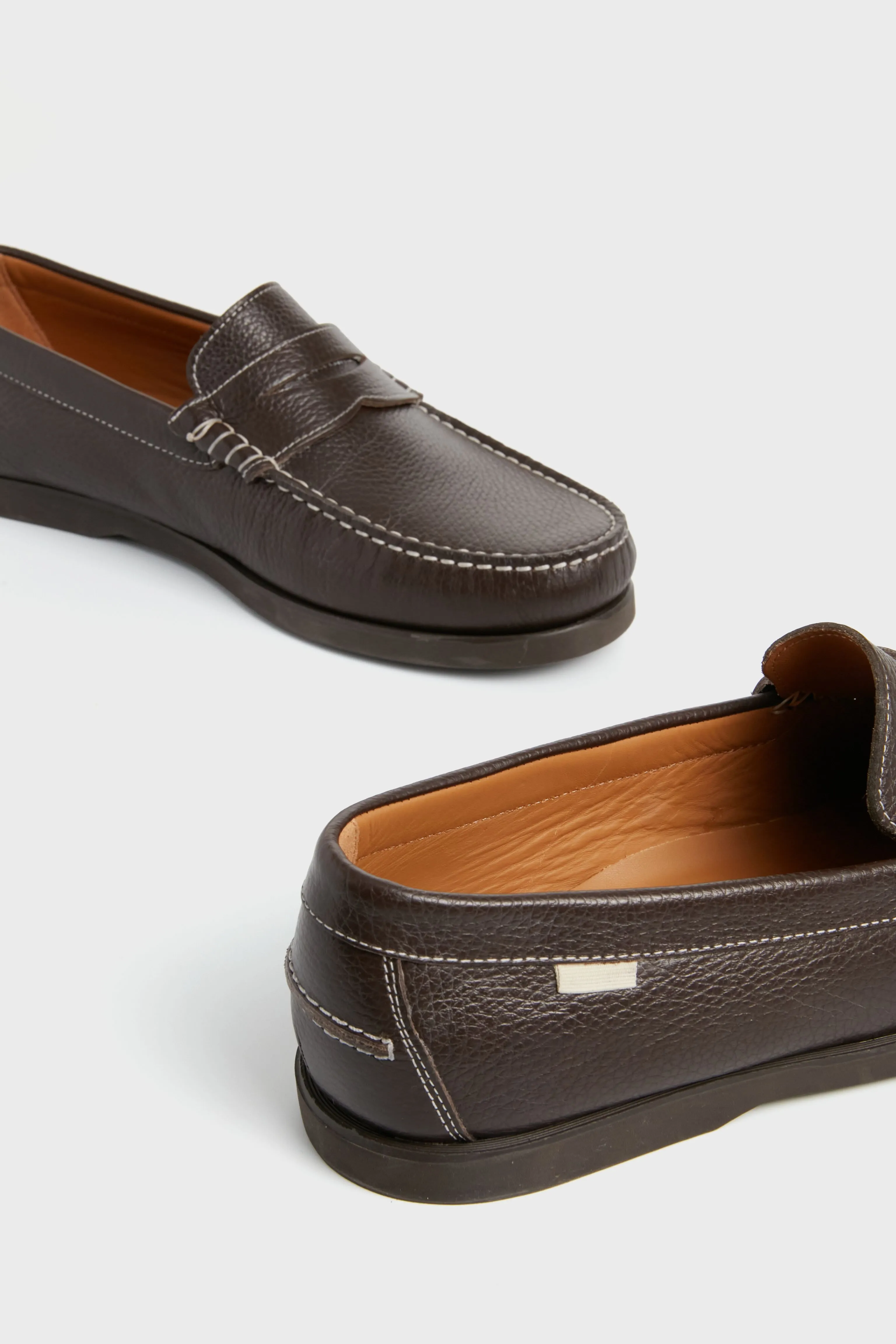 Chocolate Pebbled Penny Loafer sold by Tuckernuck product image thumbnail 5