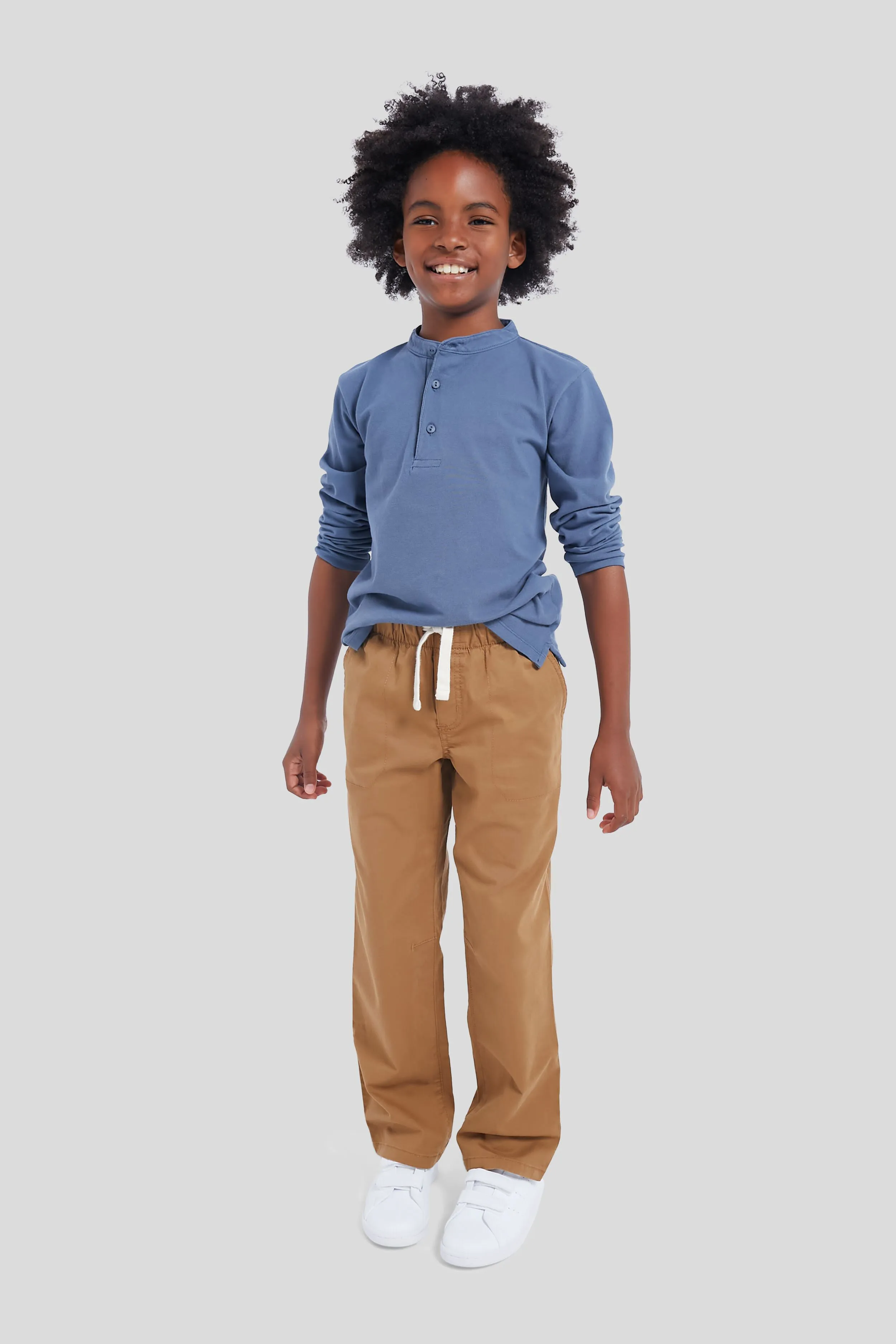 Dusty Blue Alcomo Long Sleeve Boy Polo sold by Tuckernuck product image thumbnail 2